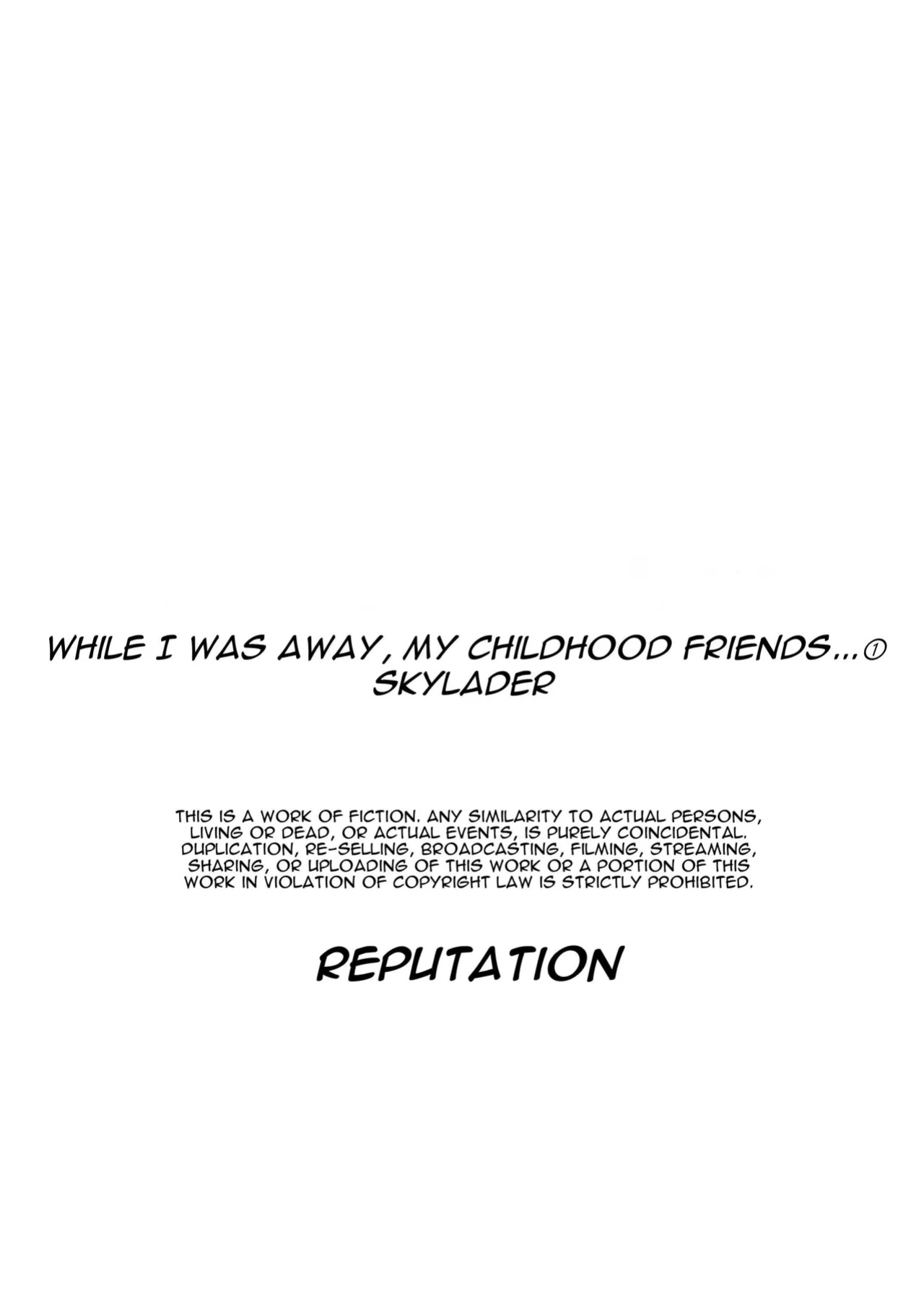 [Skylader] While I Was Away, My Childhood Friends... [Darg777 Translations]