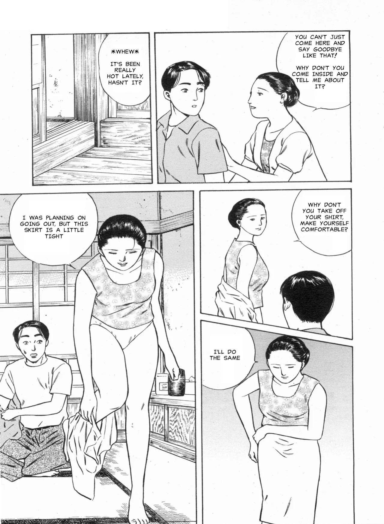 [Tsurunaga Ikuo] Miboujin no Yawahada | The Widow's Soft Skin (Manga Bon 2013-05) [MisterJ167]
