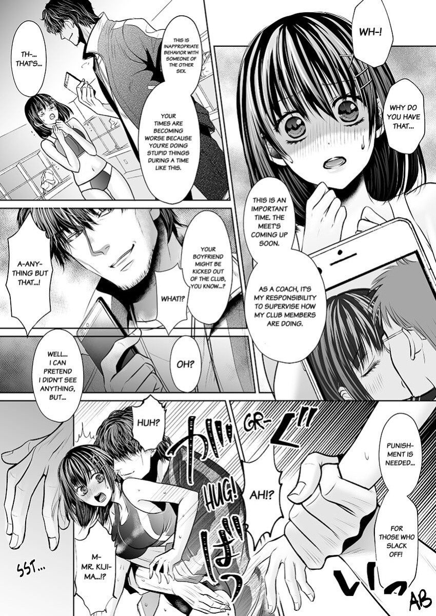 [Amazato] Kareshi no Menomaede… Haitteru!? ~Zetsurin Coach no Namahame Zecchou Shidou~ 1-5 | Fucked in Front of My Boyfriend! Bareback Orgasm Drills With My Coach 1-5