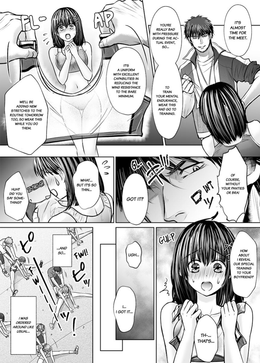 [Amazato] Kareshi no Menomaede… Haitteru!? ~Zetsurin Coach no Namahame Zecchou Shidou~ 1-5 | Fucked in Front of My Boyfriend! Bareback Orgasm Drills With My Coach 1-5