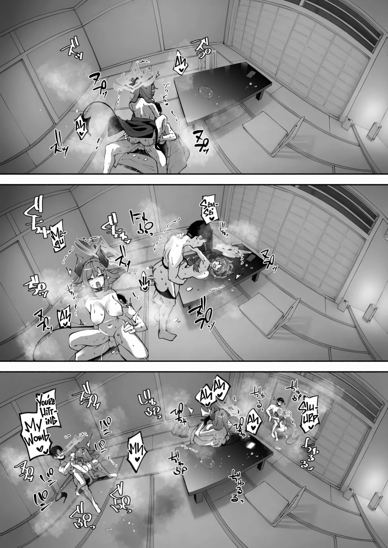 [Hatogoya (Hatoharu)] Megu to Iikoto Ikenaikoto | Doing the Hanky-Panky with Megu! (Blue Archive) [Team Rabu2 & Satansoft]
