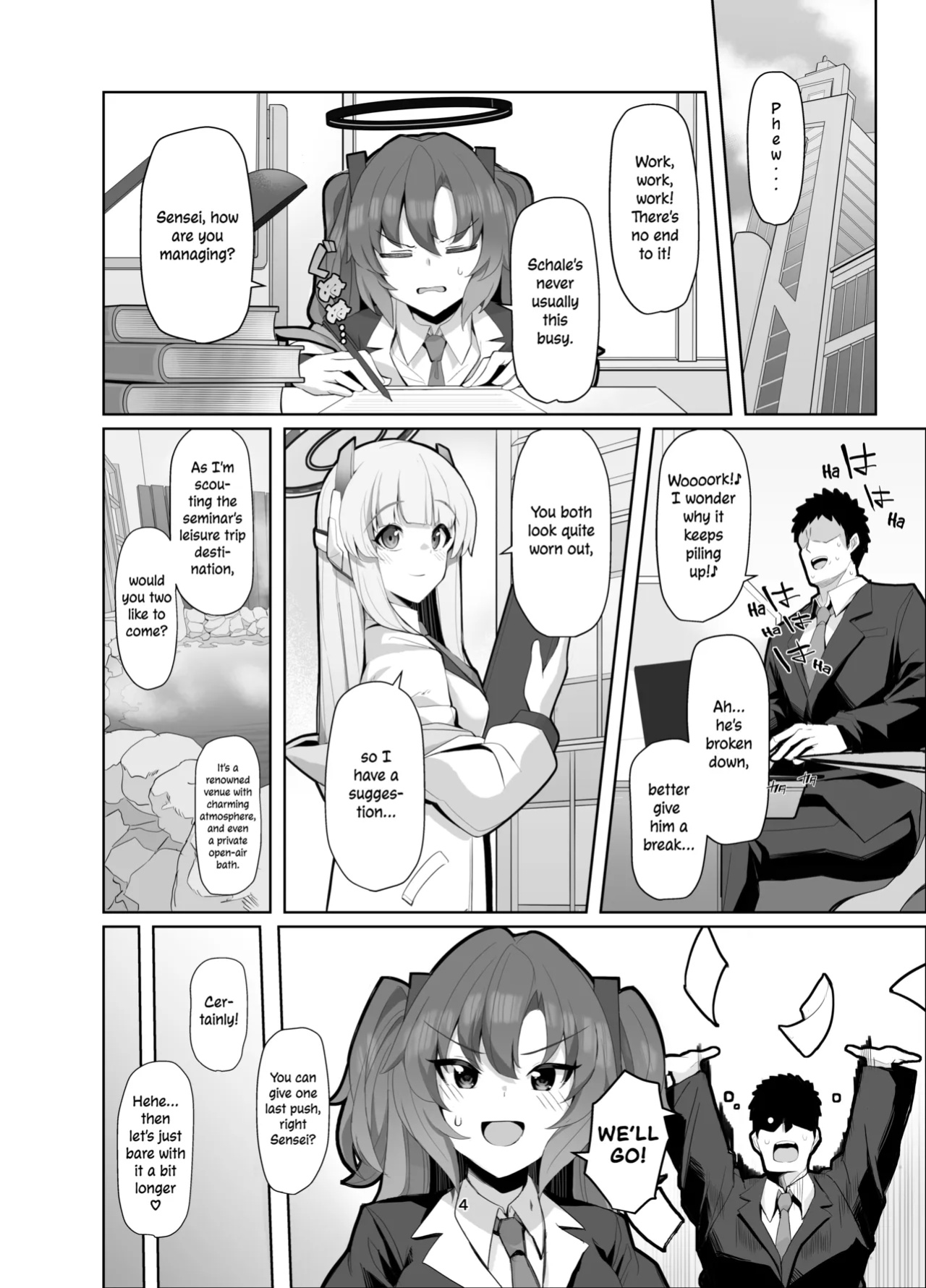 [Momokan (Momonosuke)] Seminar Yukemuri Ianryokou | Steamy Seminar Leisure Trip (Blue Archive) [Nonki]