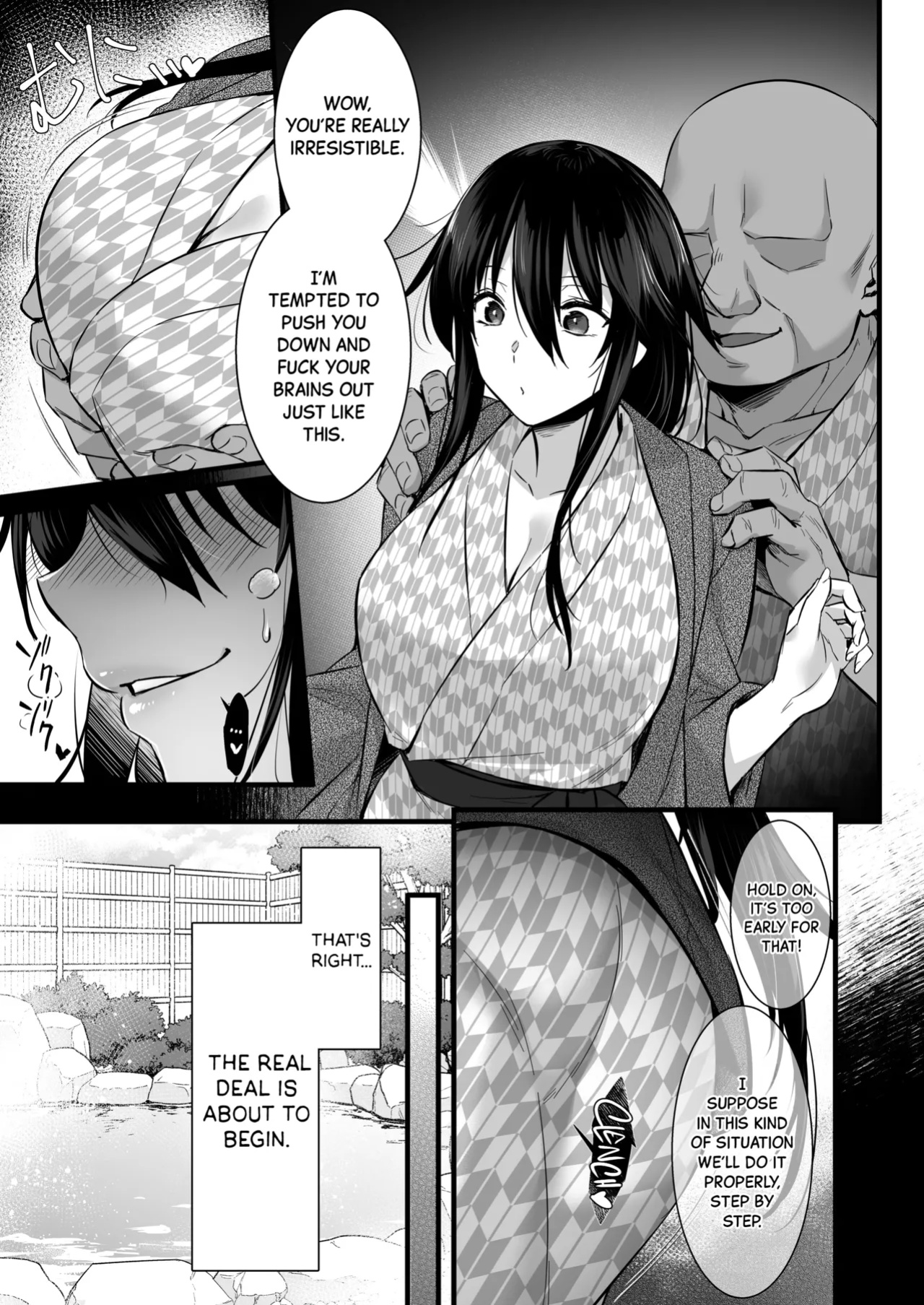 [Himeya (Abe Inori)] Rental Tanetsuke Oji-san 6 ~Tanetsuke Oji-san-tachi to Iku! Yari Makuri Nakadashi Rankou Onsen Ryokou~ [Black Grimoires]