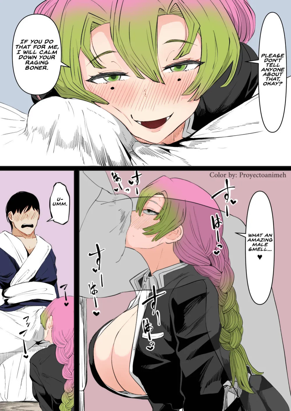 Bitch Kanroji Mitsuri 1-4 _ The Slut Mitsuri Kanroji Color by Proyectoanimeh