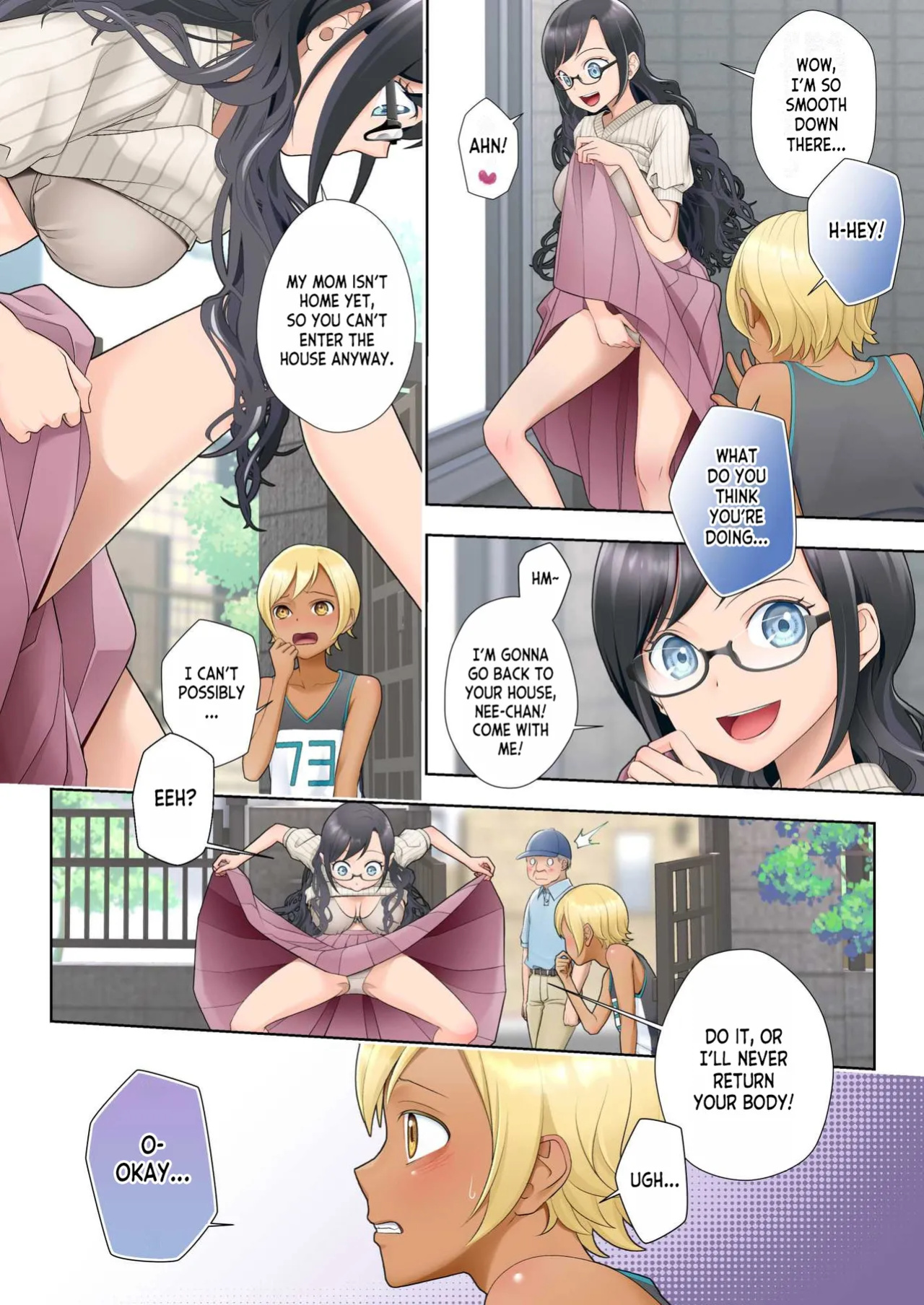 [Hairu Nukemichi (Joushi, Arubento)] Watashi swap Ore ~Kinjo no Sukebe na Itazurakko to Karada o Irekaerareta Watashi~ [desudesu]