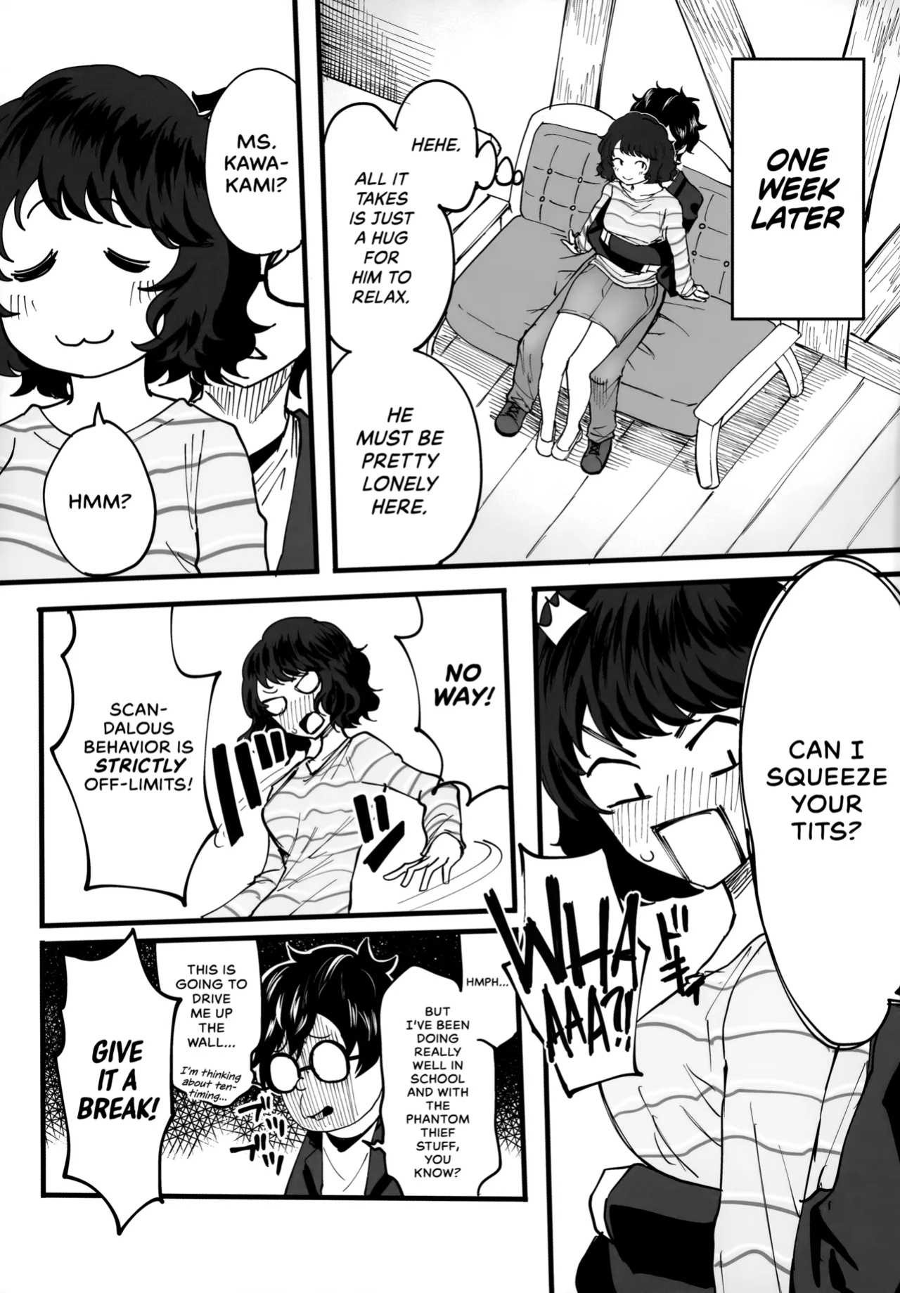 (C103) [Kurohamya (Kurosu)] Tantou Kyoushi ni o Azukesareta no de Chokkai Kakemakuru Hon | The Book Of Withholding (And Teasing) (Persona 5) [head empty]