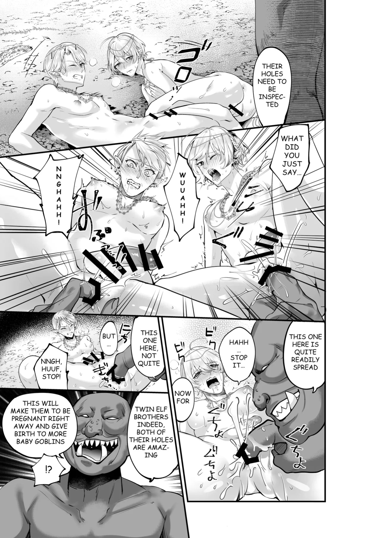 [Akagirenya (Lilith, Kinokoyun, Akagirenya)] TWIN ELF BROTHERS ON VACATION TURNED BREEDING AND PREGNANT WITH GOBLINS