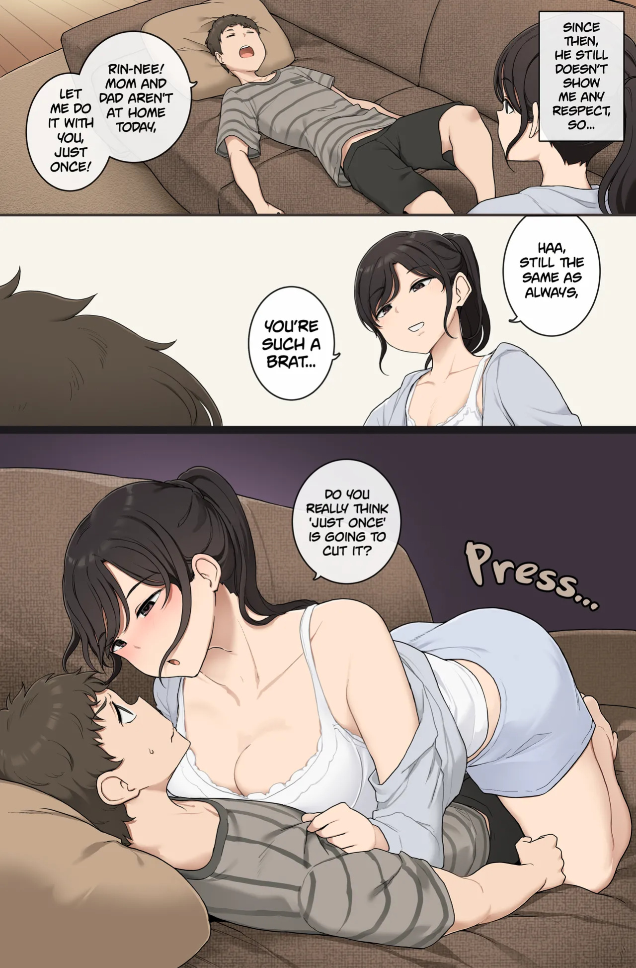 [Wakamatsu] Older Step-sister Teaches Her Cheeky Little Step-brother a Lesson | Namaiki Gitei o Kyoiku Suru o Gishi-chan