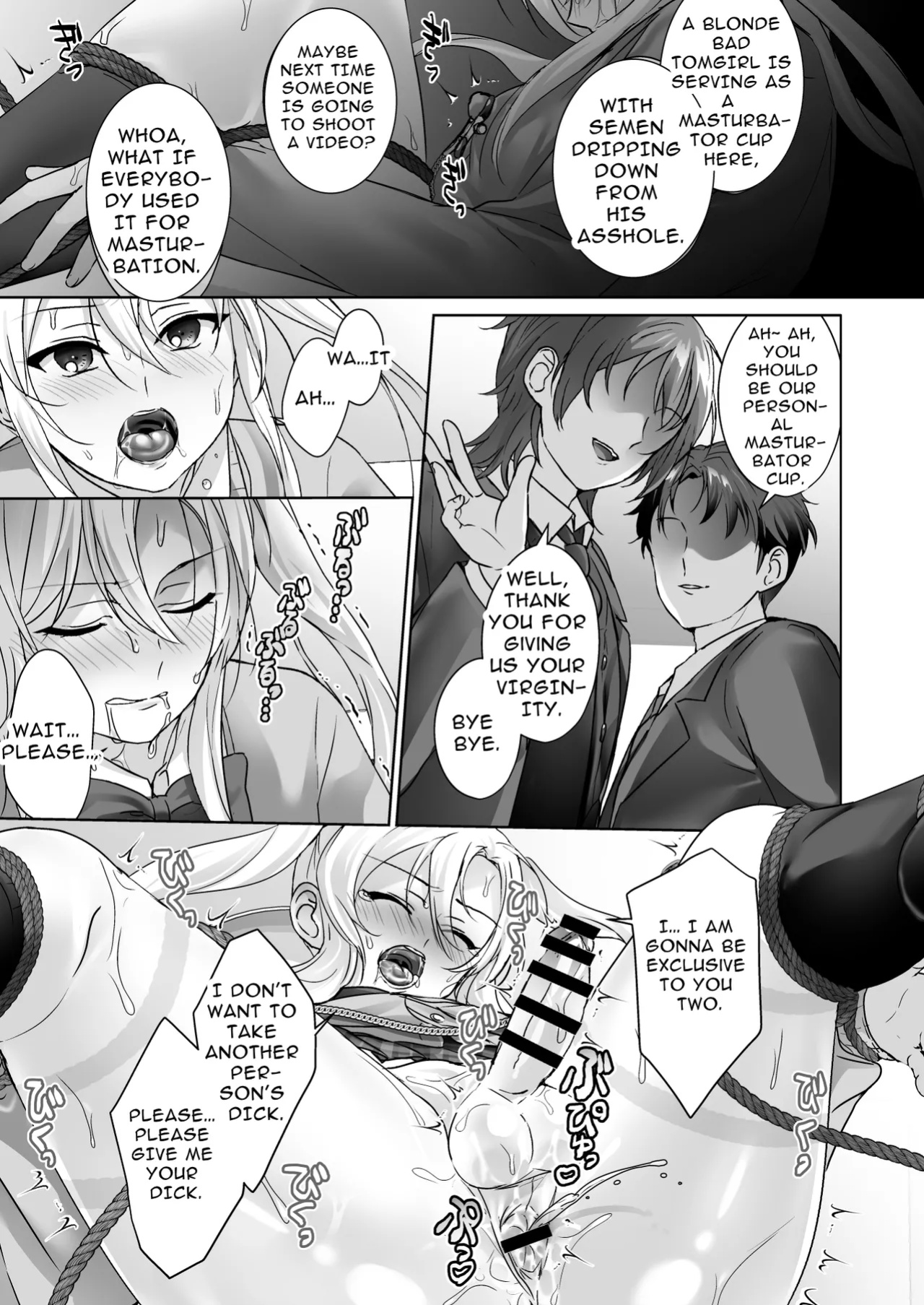 [Koko de Chikubi o Hitotsumami (Juurouta)] Blonde Delinquent Boy's Crossdressing & Sex Toy Torment