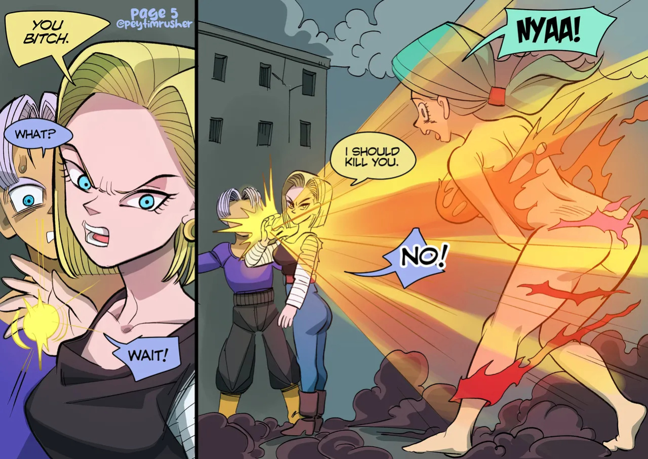 [Peytim Rusher] Future saga: Android 18 vs Bulma and Trunks (Dragon Ball Z)