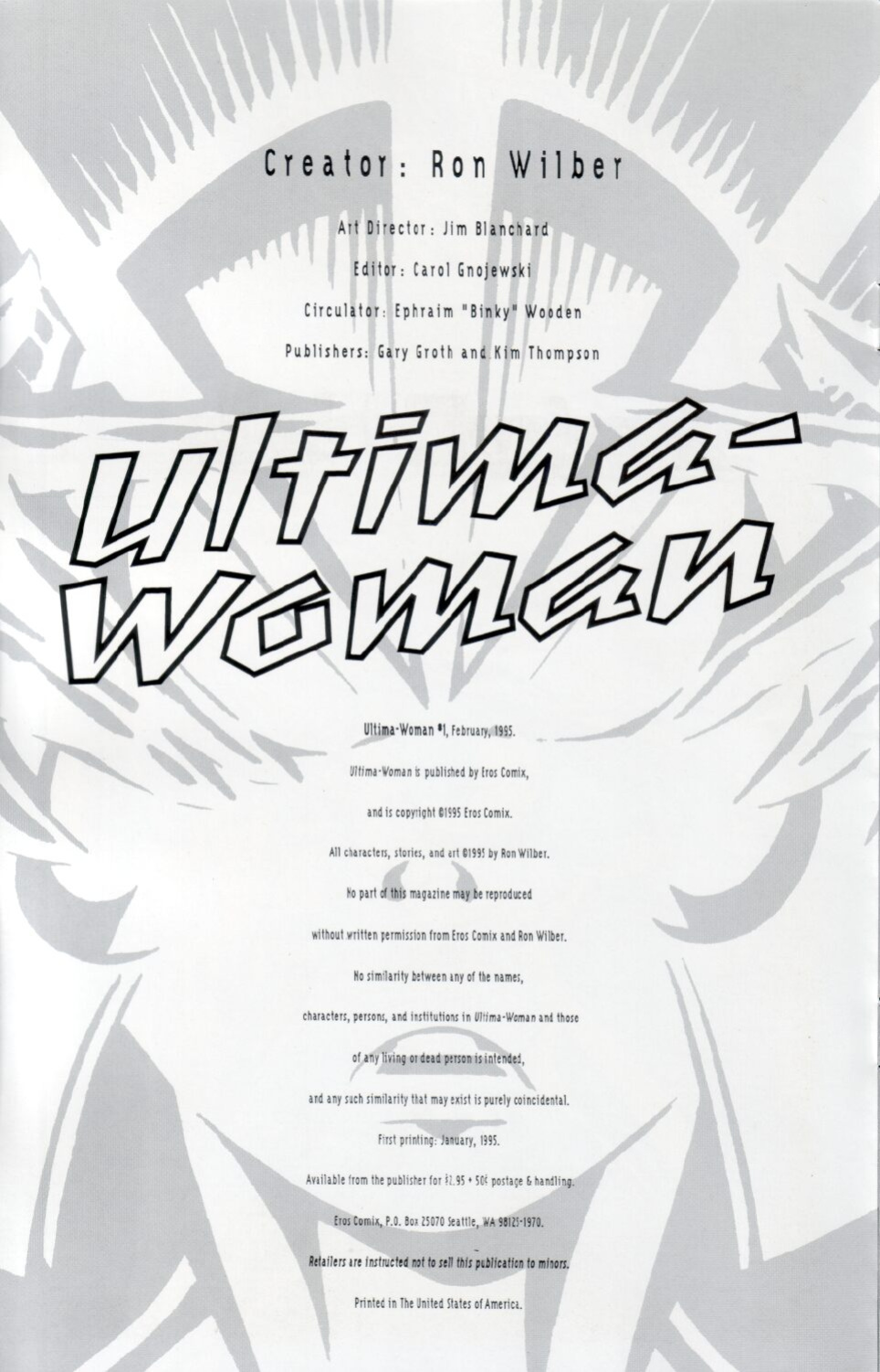 [Ron Wilber] Ultima-Woman #1