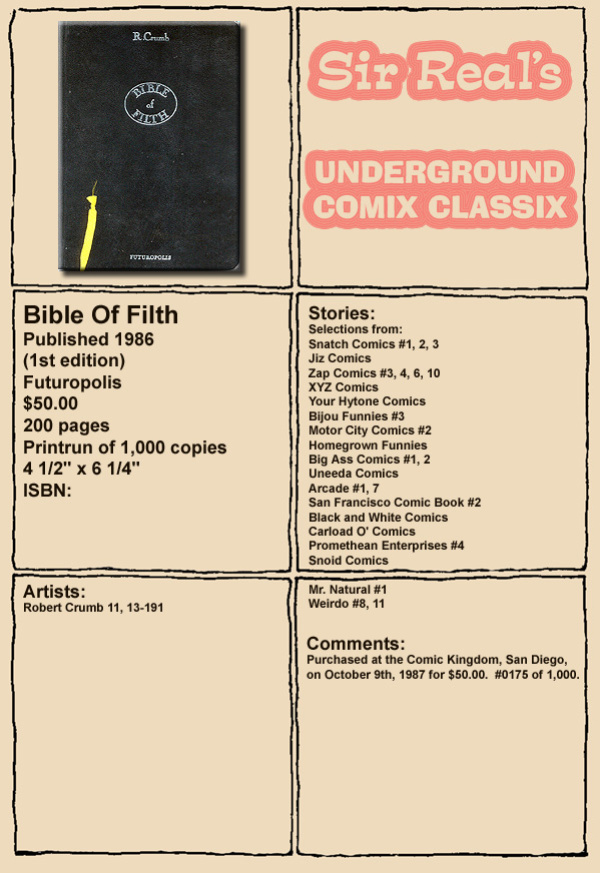 [Robert Crumb] Bible Of Filth