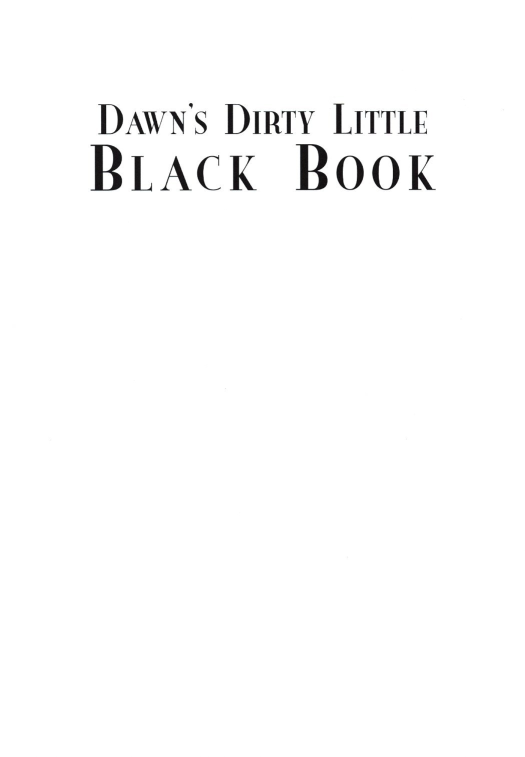 [P. Butler] Dawn's Dirty Little Black Book