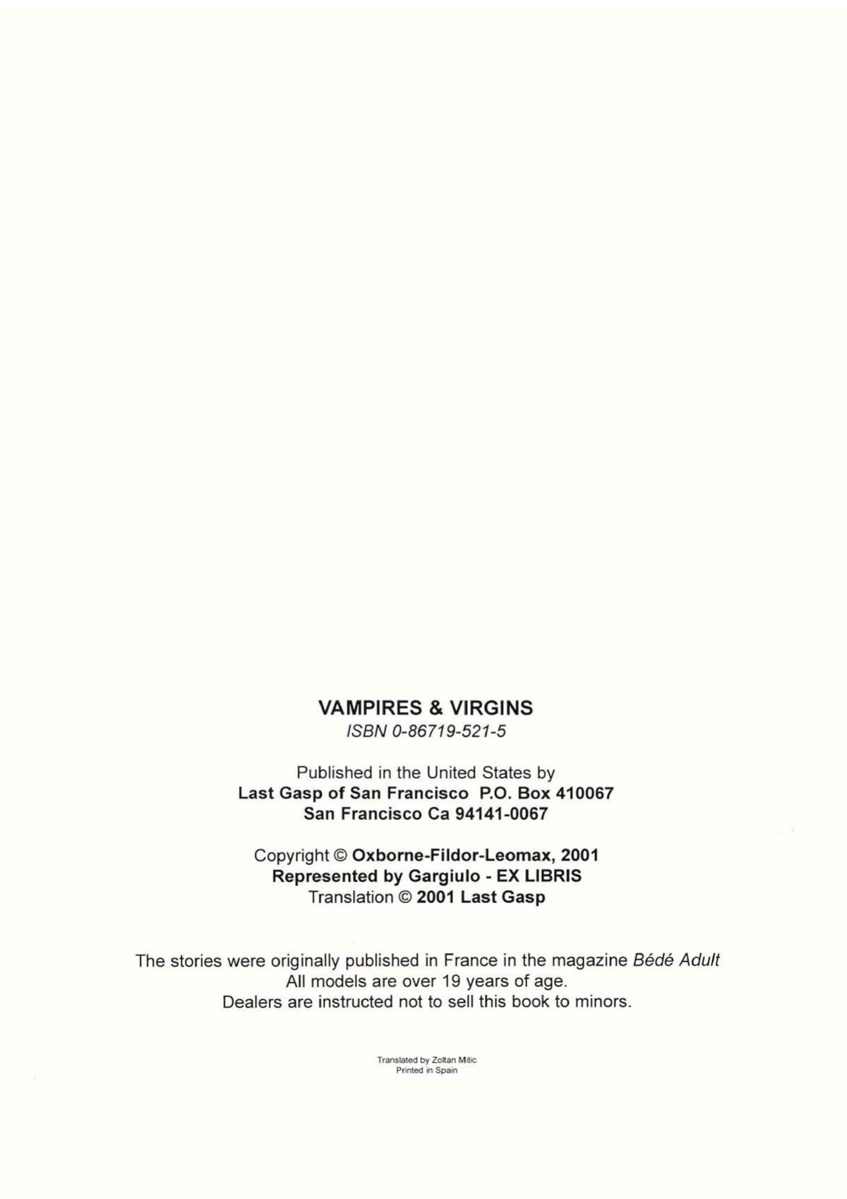 [Leomax, Oxborne] Vampires & Virgins