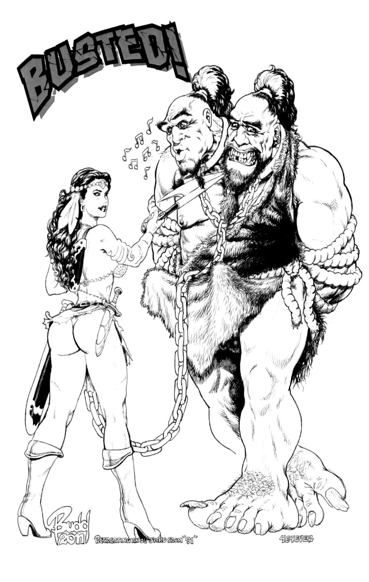 [Budd Root] Cavewoman, PU's from Budd, HeroesCon 2011 Sketchbook