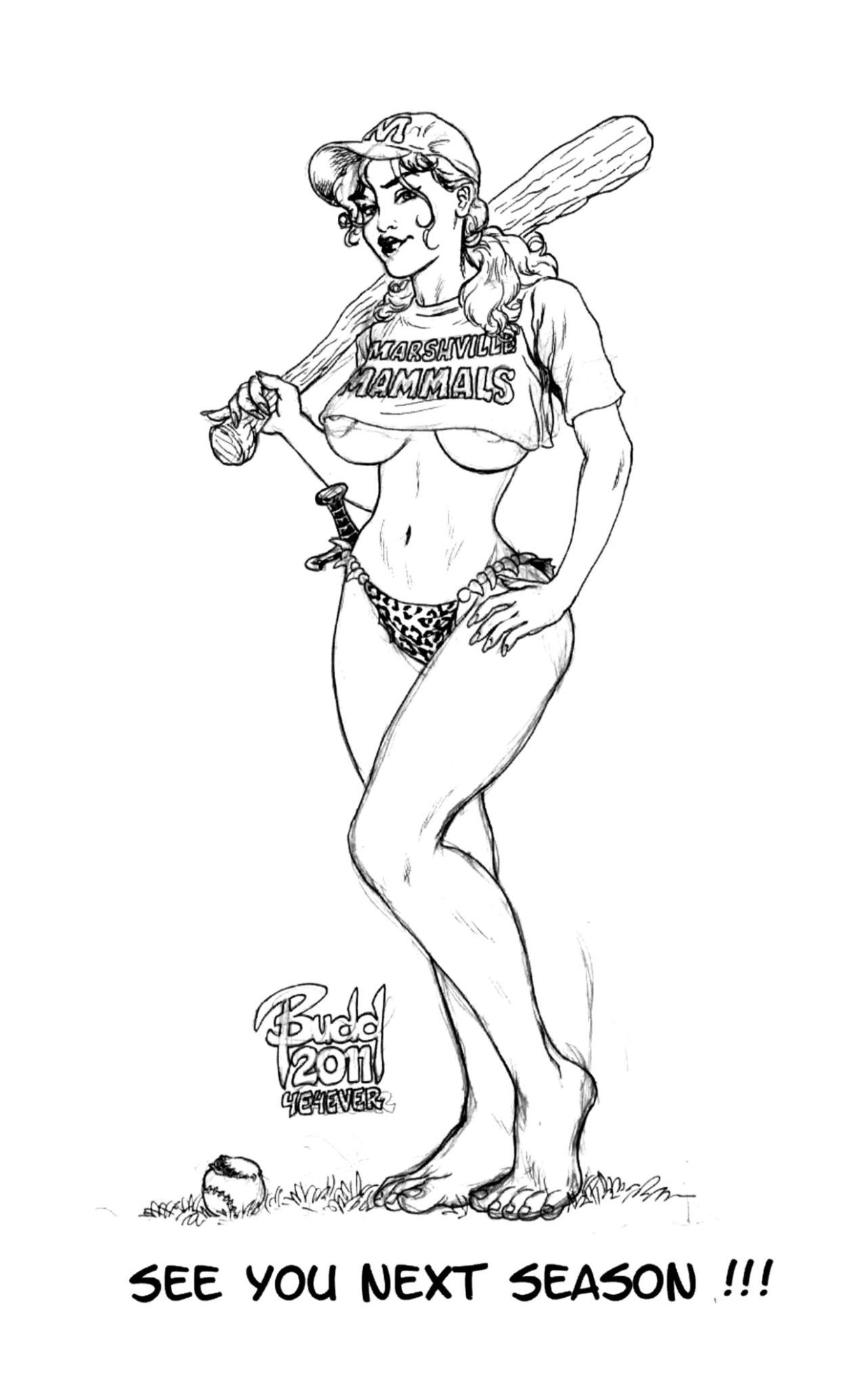 [Budd Root] Cavewoman, PU's from Budd, HeroesCon 2011 Sketchbook
