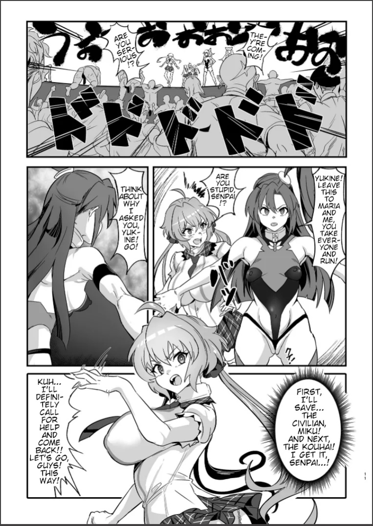 [Denshiko! (Outotsu Den)] Sousha VS Takadaka 3-sen | The Adapters VS A Mere 3000 (Senki Zesshou Symphogear)