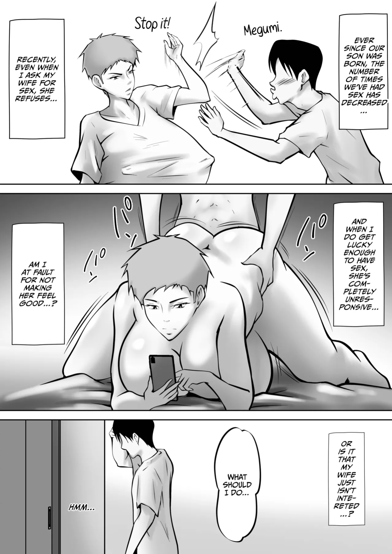 [Pentacle (Shimipan)] Tsuma ga Sex Sasete Kurenai no de, Musuko ni Netotte Moratte Okazu ni suru koto ni Shimashita
