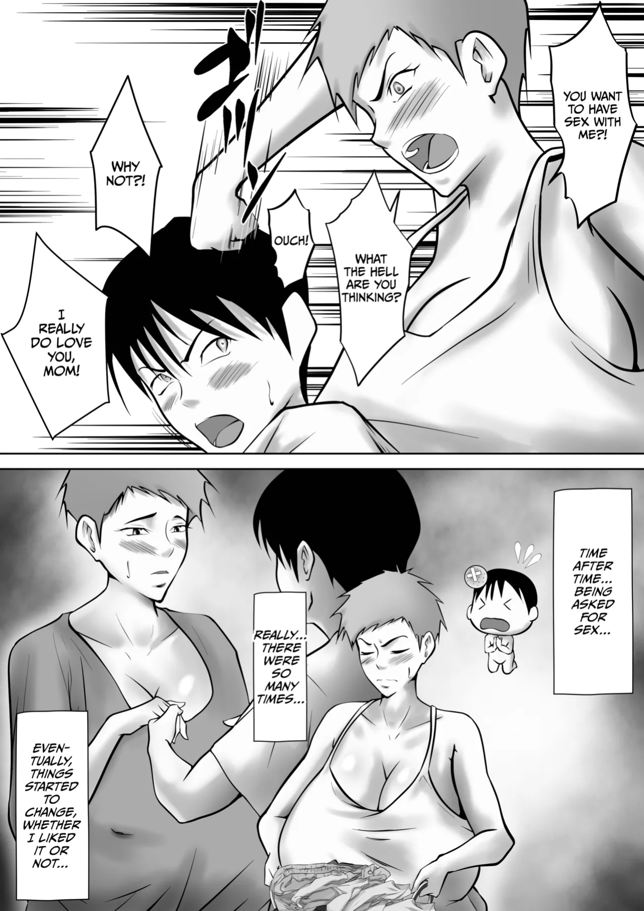 [Pentacle (Shimipan)] Tsuma ga Sex Sasete Kurenai no de, Musuko ni Netotte Moratte Okazu ni suru koto ni Shimashita