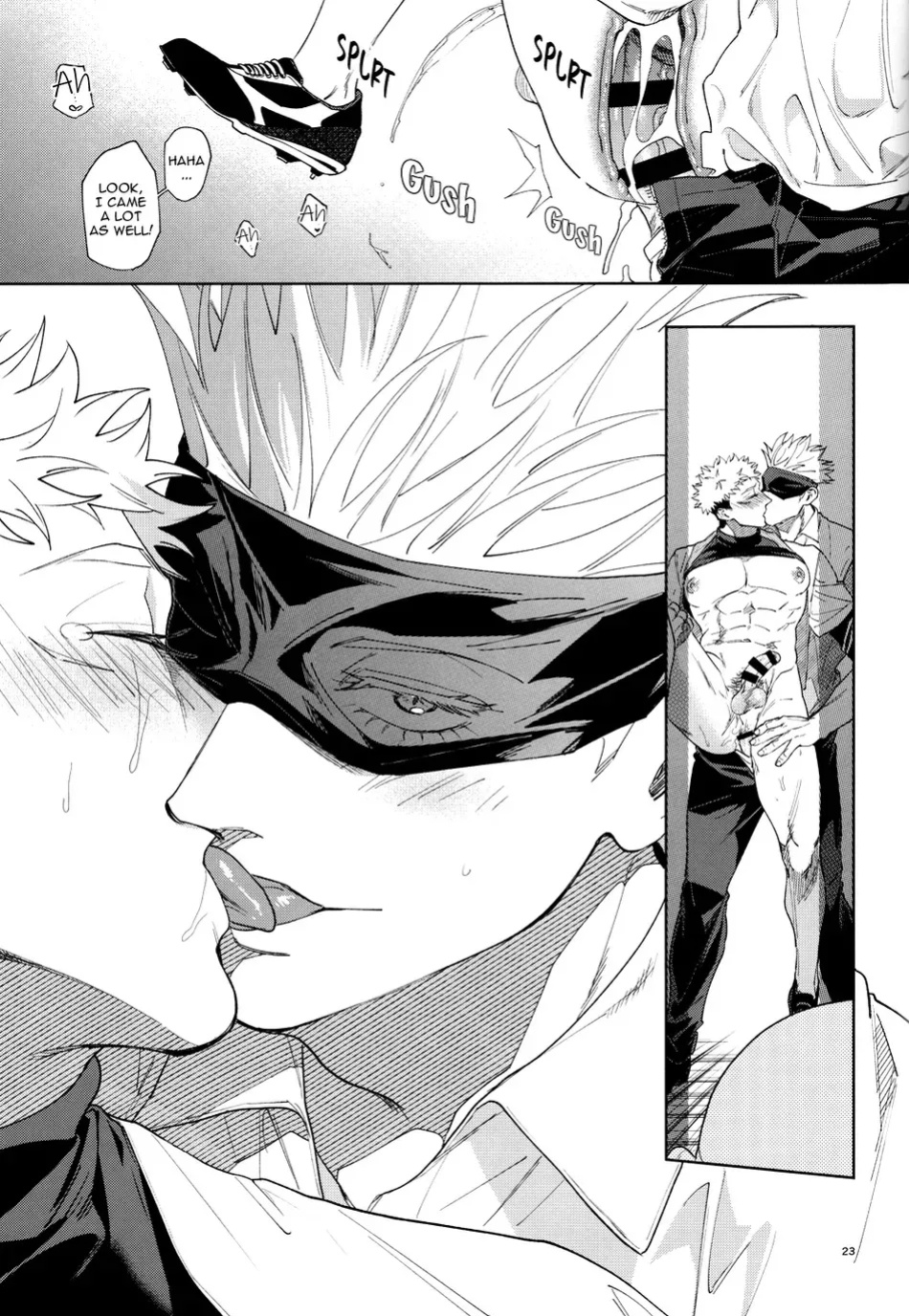 [Tomato (ccccc)] Totsujo Nyuubu Shitekita Danshi ga Erosugite Nanmo okoranai hazu ga naku – Jujutsu Kaisen dj [Eng]