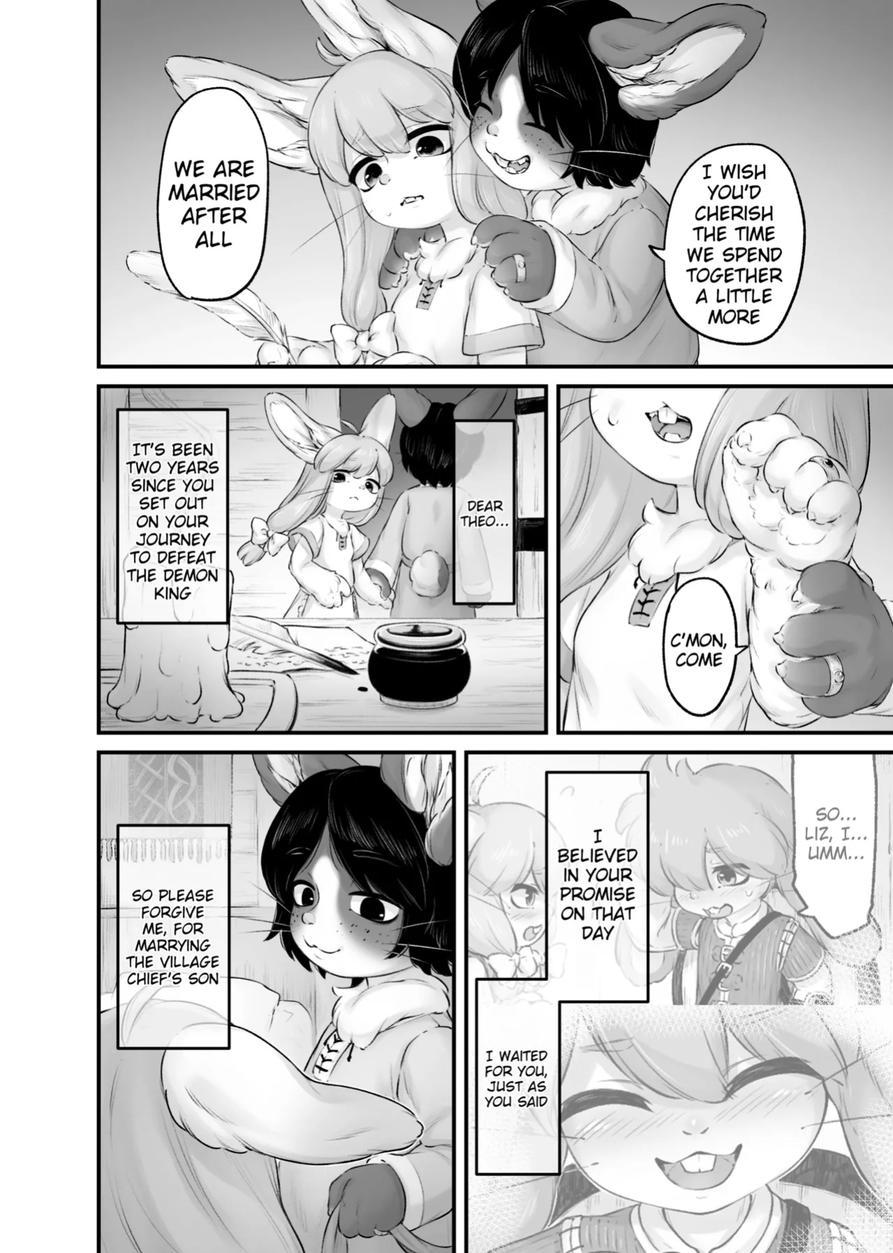[Ano Sakusha no Kemo Ero Manga ga Yomitai Project (Bubonic)] Yuusha no Osananajimi wa, Sonchou no Musuko to Musubarete Shimatta! | The hero's childhood friend, ends up marrying the village chief's son! (Ano Sakusha no Kemo Ero Manga ga Yomitai Project Tok