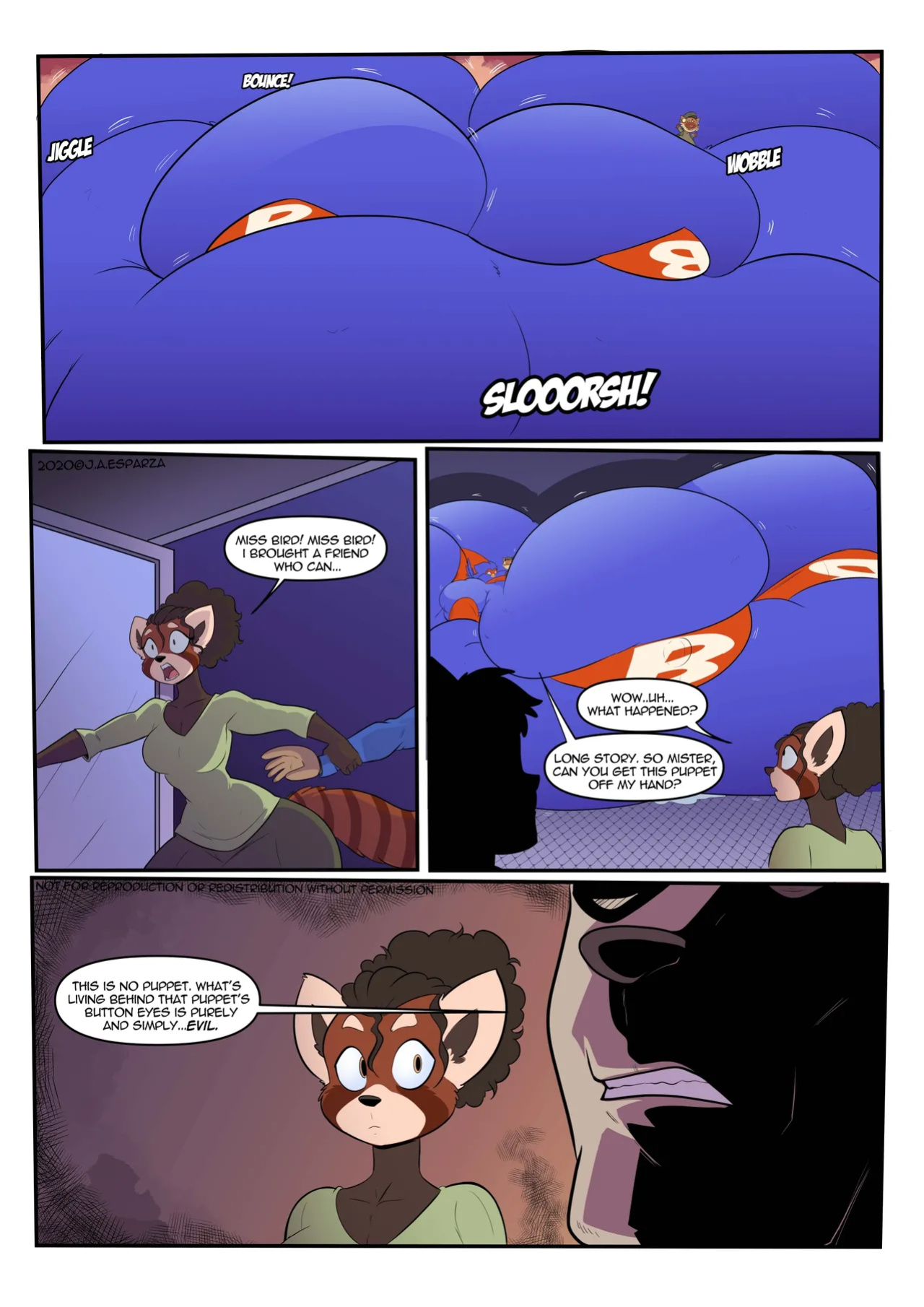 Busty bird vs evil ted