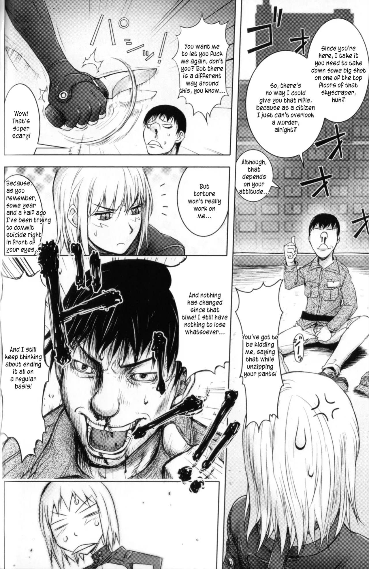 [Kon-Kit] The Adventures of Suicide Man, The Woman Who Never Misses, and Hime-Chan