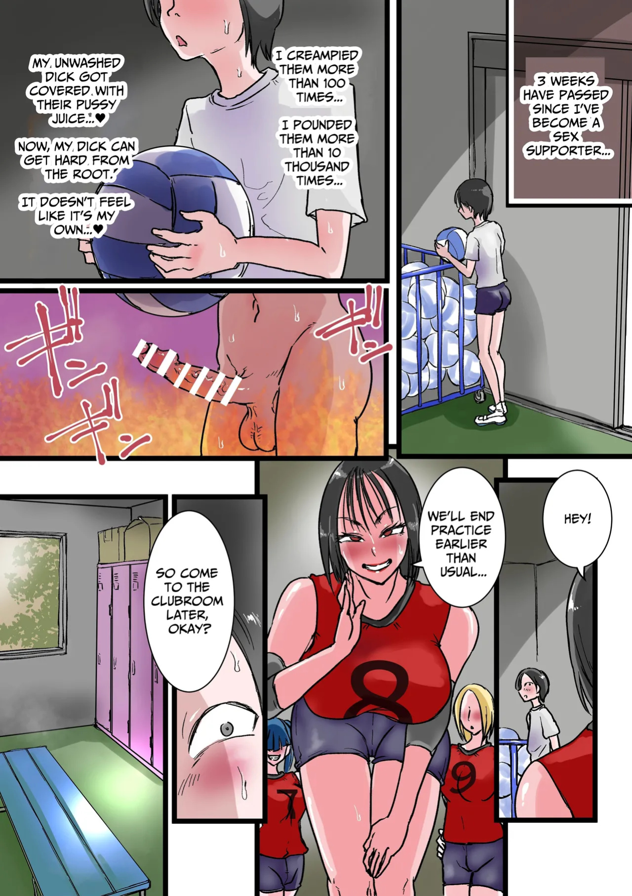 [Amagyappa (Amane-san)] Harem Volley-bu Seishori Manager | Harem Volleyball Club's Sex Relief Manager [Solid Rose]