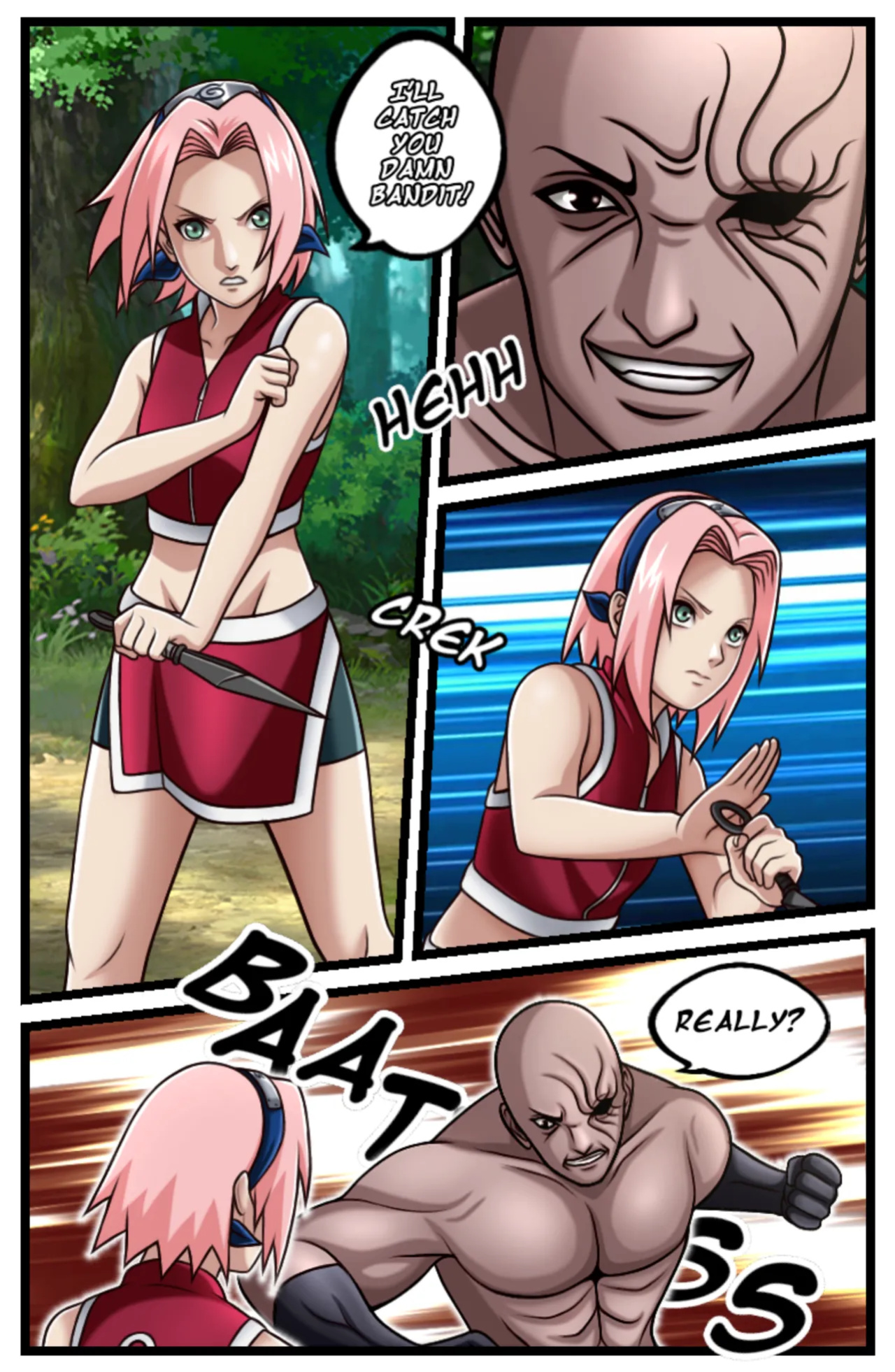 Sakura Haruno Belly Punch Comics PART 1