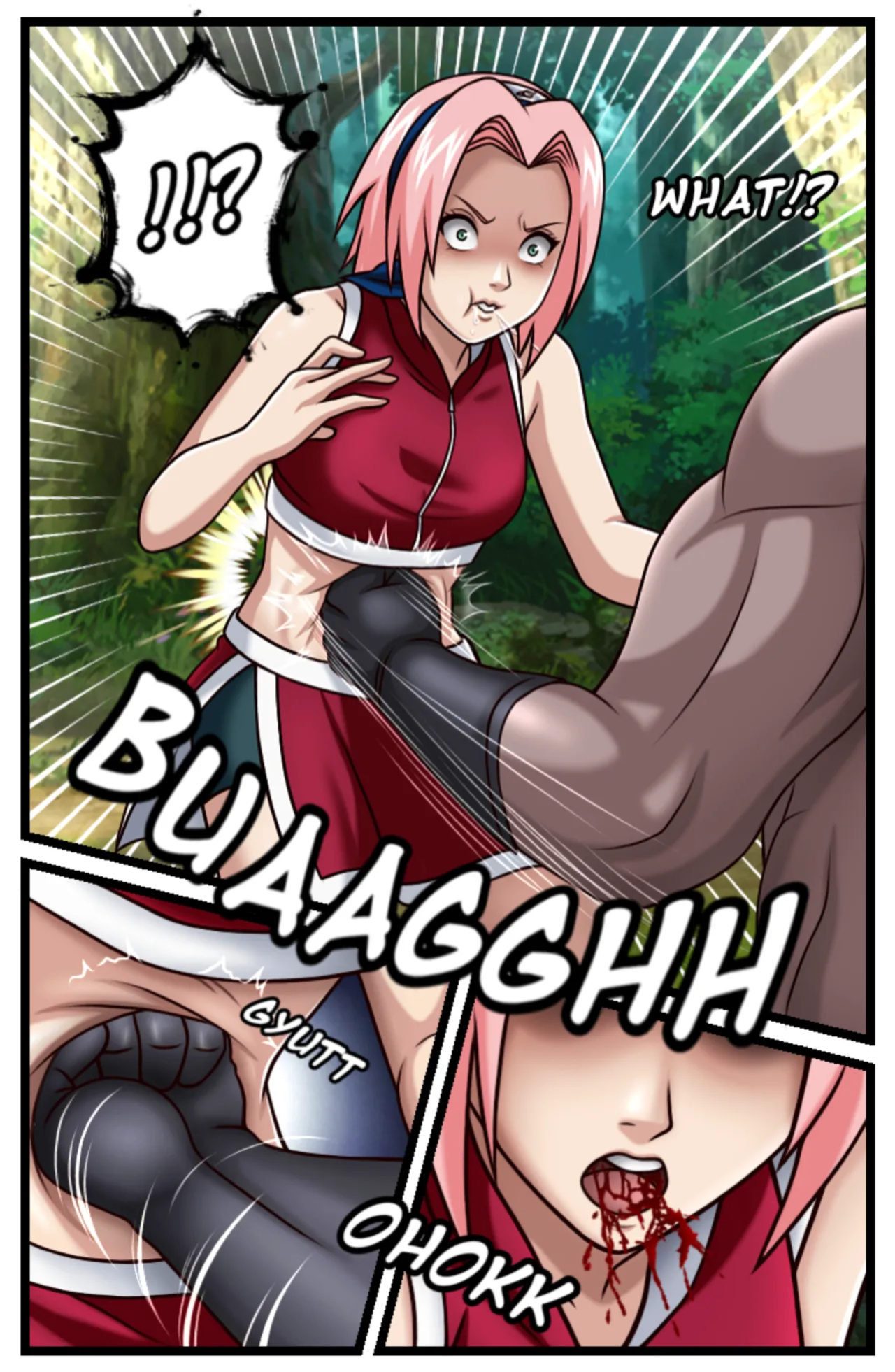 Sakura Haruno Belly Punch Comics PART 1