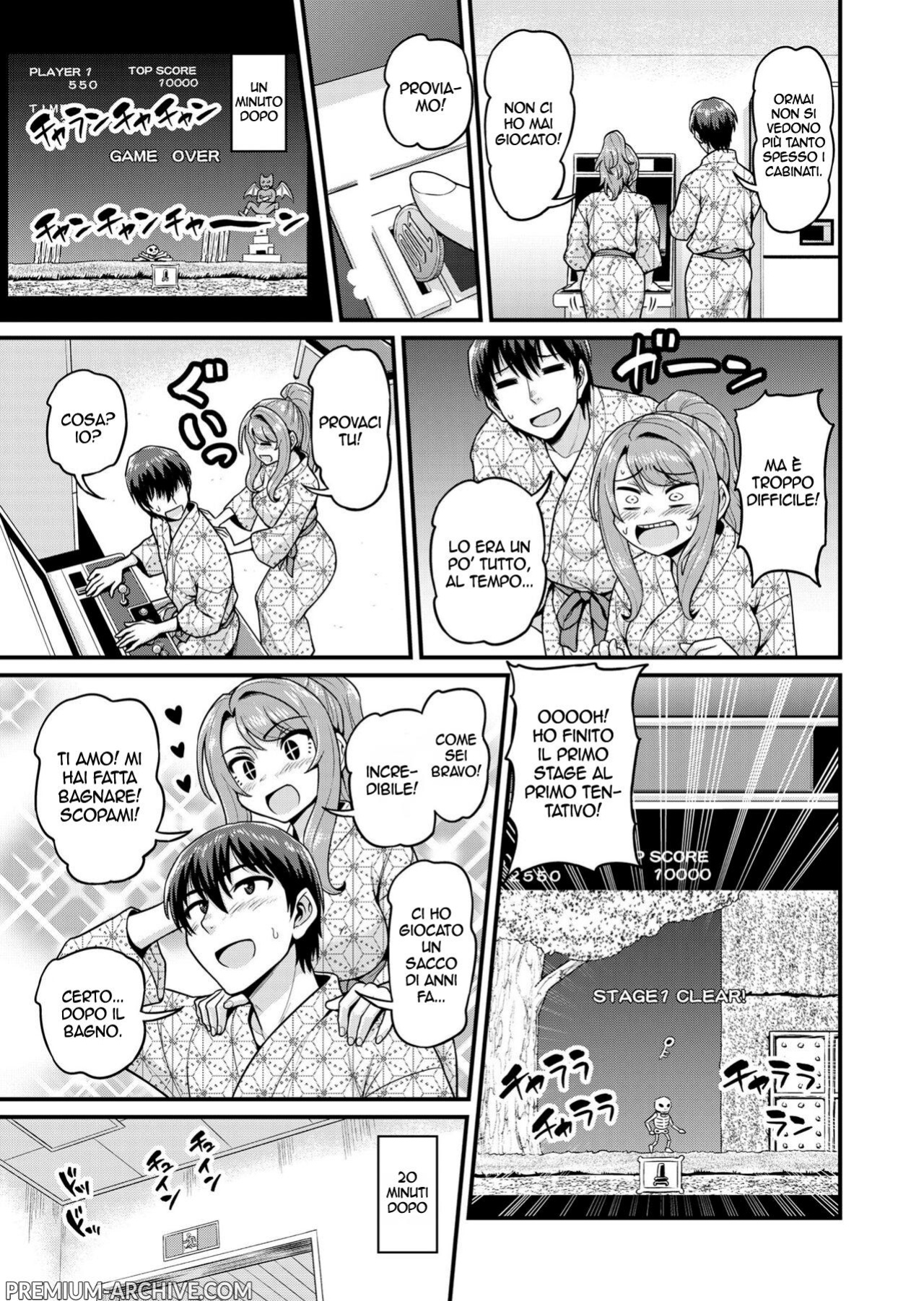 [Chimamire Yashiki (Gachonjirou)] Game Tomodachi no Onnanoko to Onsen Ryokou de Yaru Hanashi NTRver. | Scopate con la ragazza gamer alle terme NTRver. [Italian]