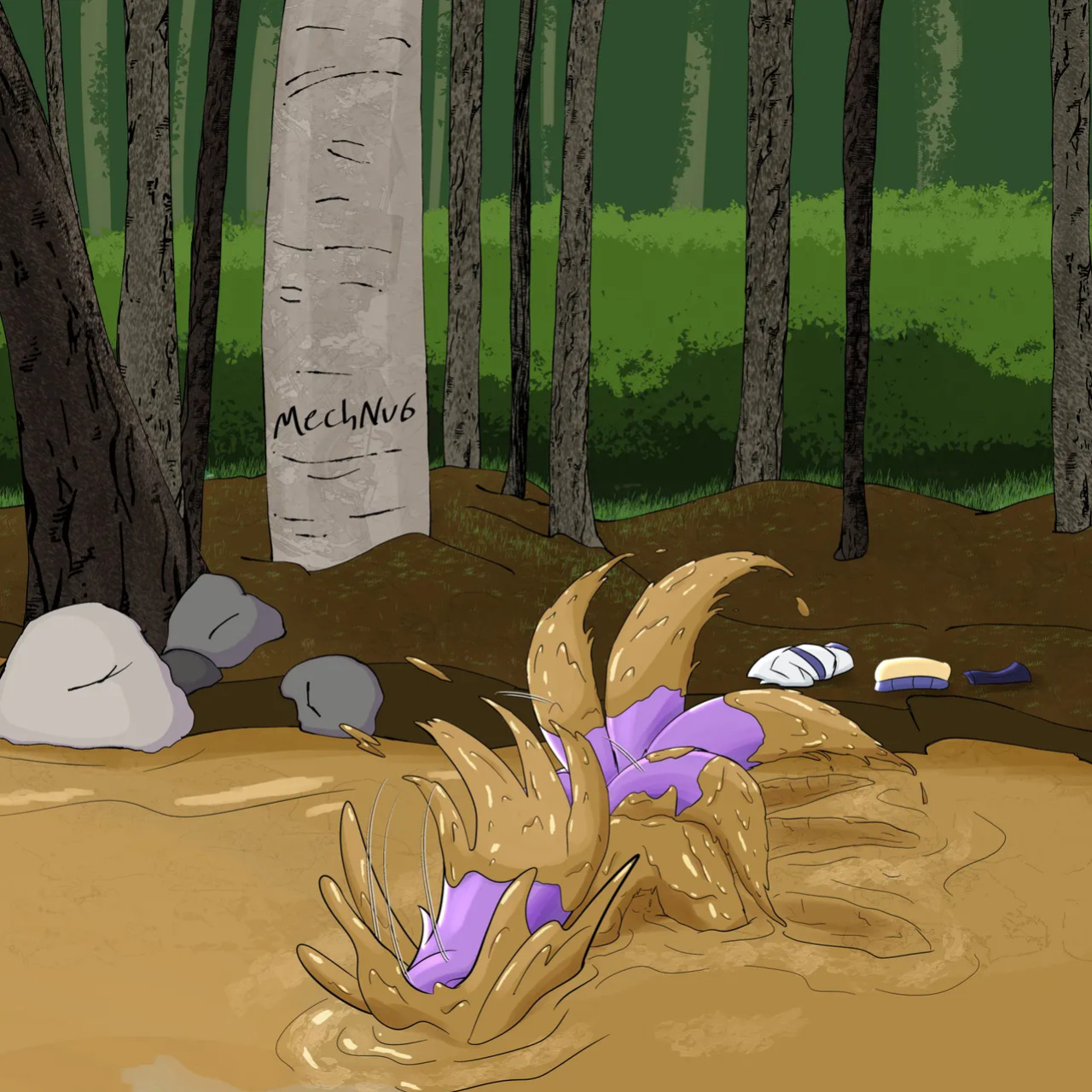 [MechNub] Miko's Forest Mudding!