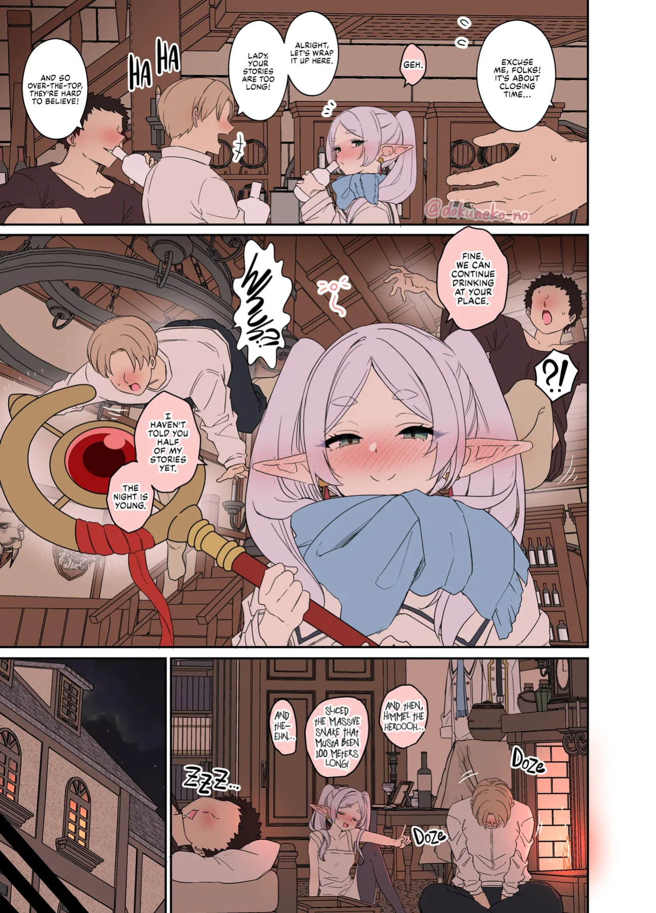 [Dokuneko Noil] Frieren ni Warui Koto o Suru Hanashi "Zenpen" | Frieren Has a Very Bad Night "Part 1" (Sousou no Frieren) [Fap It Scans]