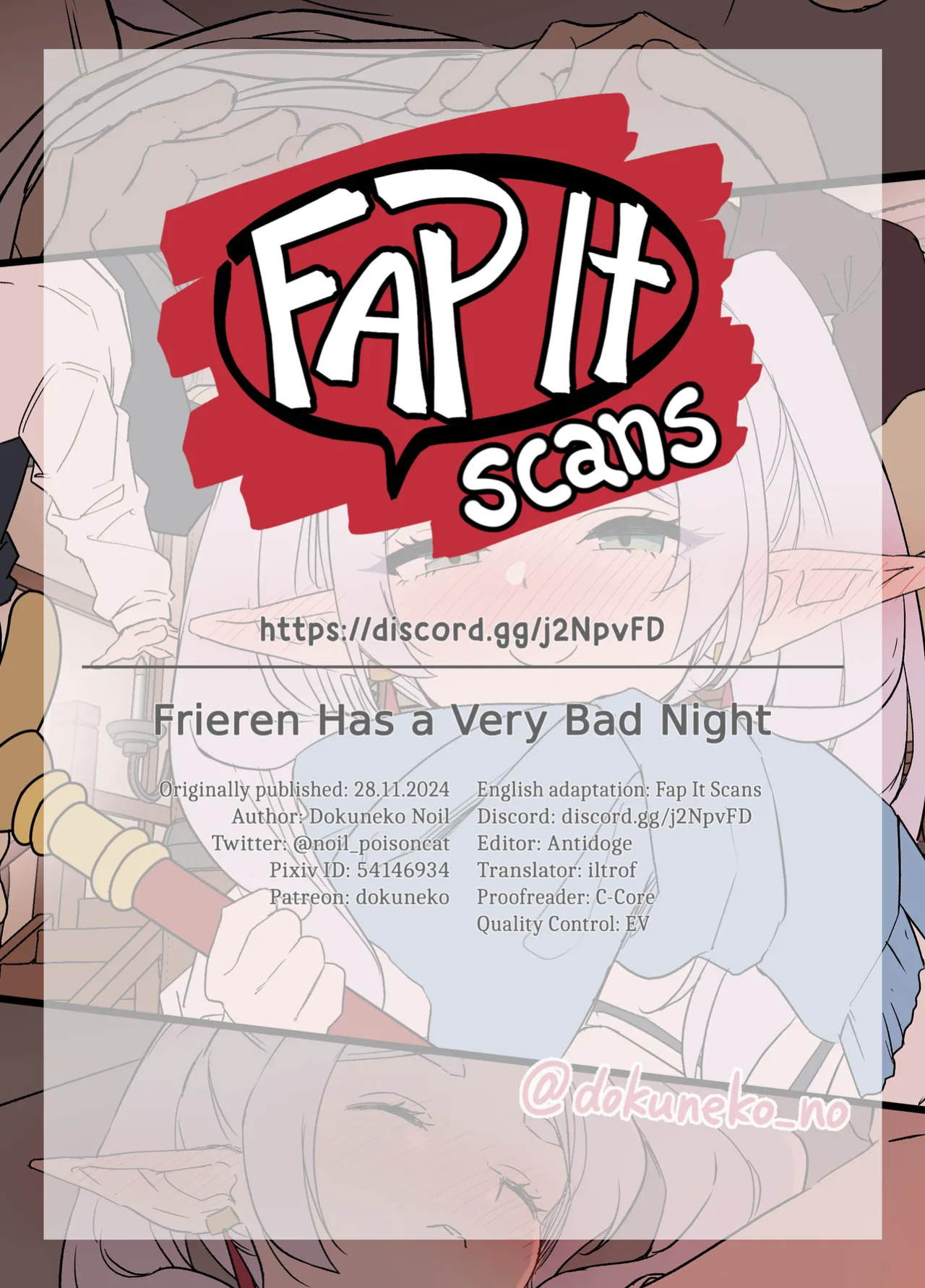 [Dokuneko Noil] Frieren ni Warui Koto o Suru Hanashi "Zenpen" | Frieren Has a Very Bad Night "Part 1" (Sousou no Frieren) [Fap It Scans]