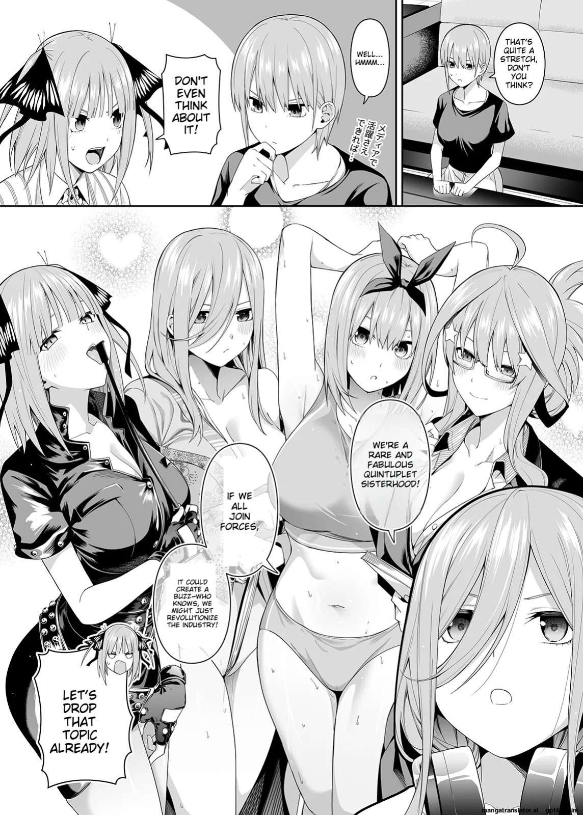 [Bad Mushrooms (Chicke III, 4why)] 1/5 no Renai Kanjou (Gotoubun no Hanayome) [Sample] English (ROUGH TRANSLATION)