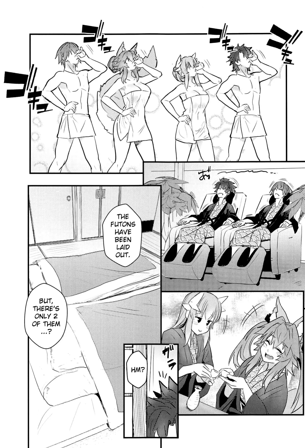(C95) [Yamitsuki Honpo (Wise Speak)] Onsen, Yukemuri, Bijo Zekkei (Fate/Grand Order) [Miracle Sanny TL]