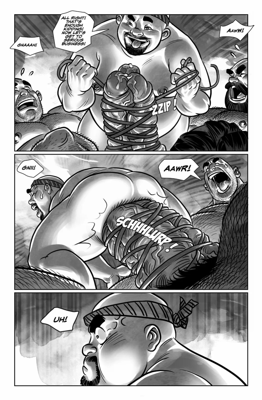 [Logan Kowalsky] 3 stooges in the Edo era – Onsen [Eng]
