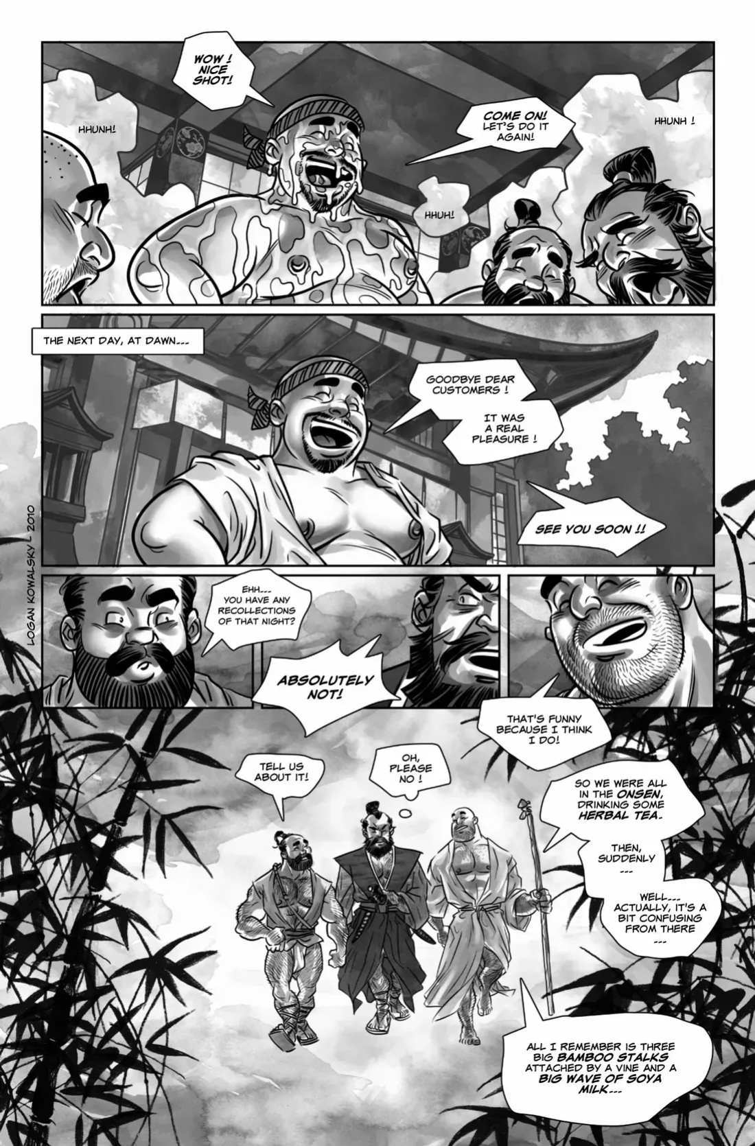 [Logan Kowalsky] 3 stooges in the Edo era – Onsen [Eng]
