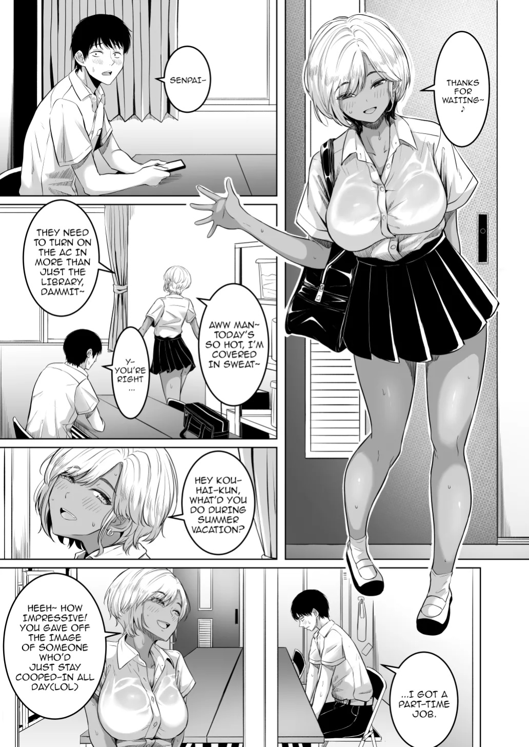 [Kurogoma Seizou Koujou (Goma Gorilla)] Senpai no Muwaa o Boku wa Mitai | I Wanna See Senpai's Stuffy, Steamy Place
