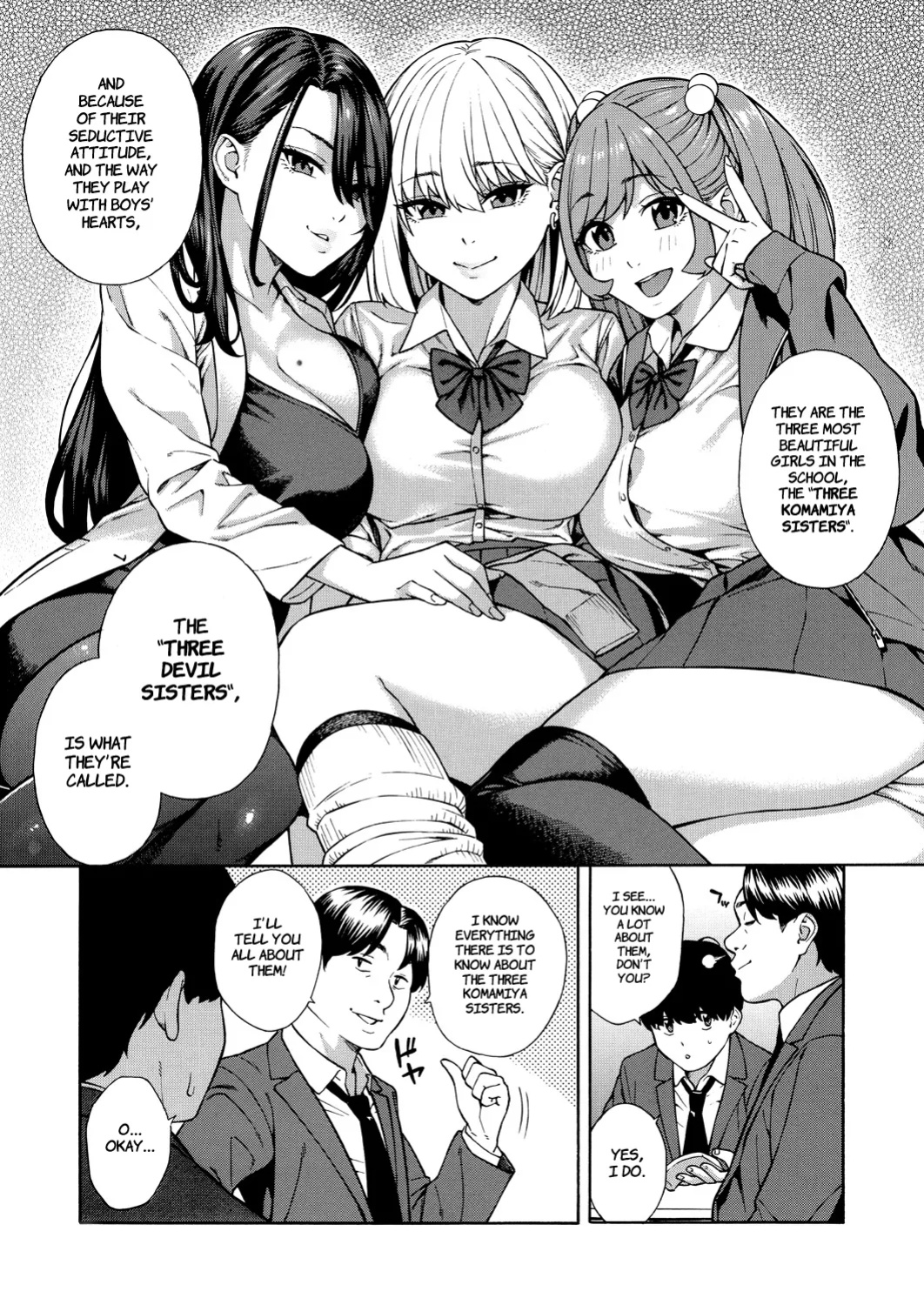 [Zonda] Making a Harem of the Three Bitchy Gal Sisters - Part 1-2 [Comoop]