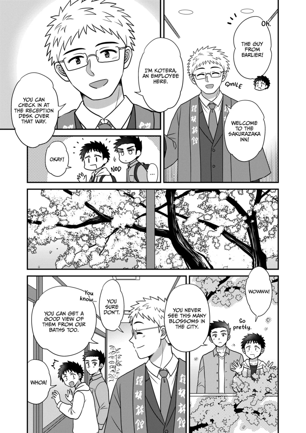 [Suita Kobara ni Choudo Ii (ichi)] Hayatochiri BL - Sakuramau Onsen Ryokoy no Hanashi