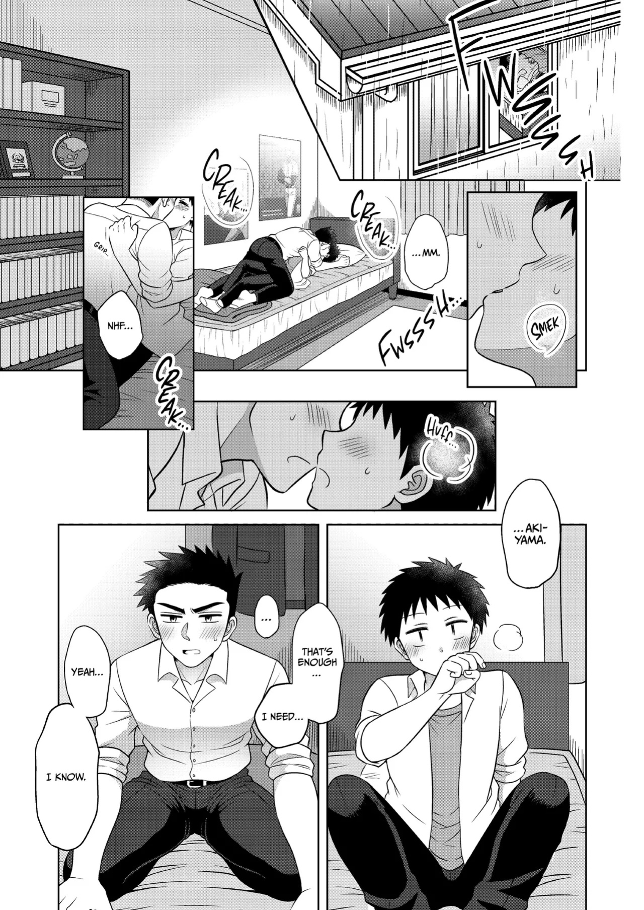 [Suita Kobara ni Choudo Ii (ichi)] Hayatochiri BL - Ame no Hi ni Otomari Suru Hanashi
