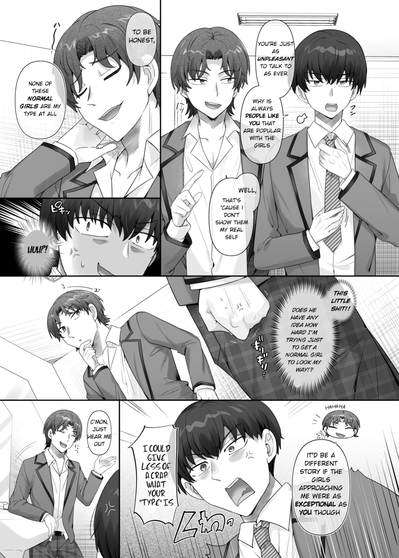[Amuai Okashi Seisakusho (Hiiragi Popura, Ochita Ato Daisuki Samurai)] Ore wa Aitsu no Imouto Dorei | I'm (♂) His Little Sister Slave