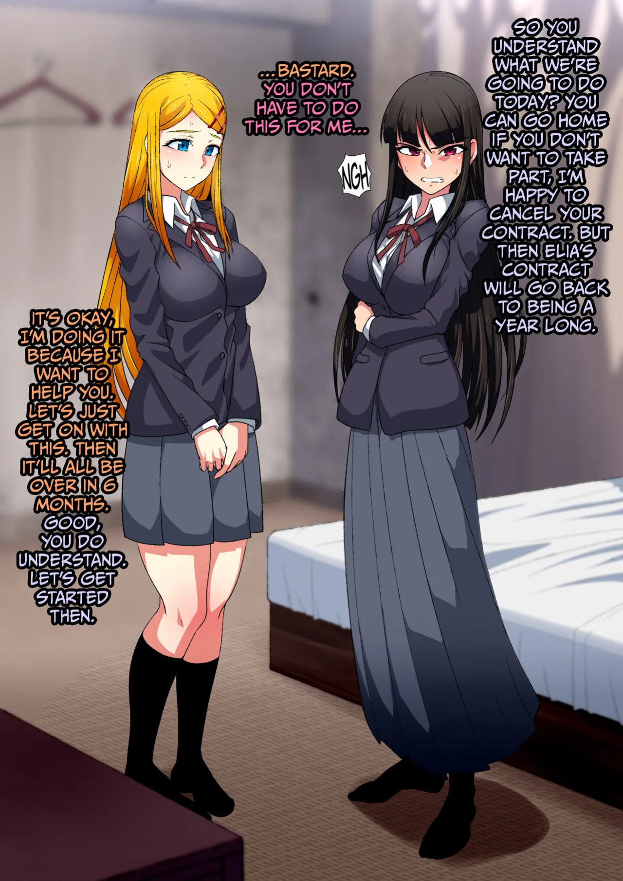 [Tsutakazura Mau Mau (Zassyu 2-gou)] Seifuku Shoujo Yuujou Tanshi - Kyonyuu JK Nakayoshi Combi o Chuunen Oyaji ga Zettai Fukujuu Sex | A Tale of Friendship Between Girls in School Uniforms =TB=