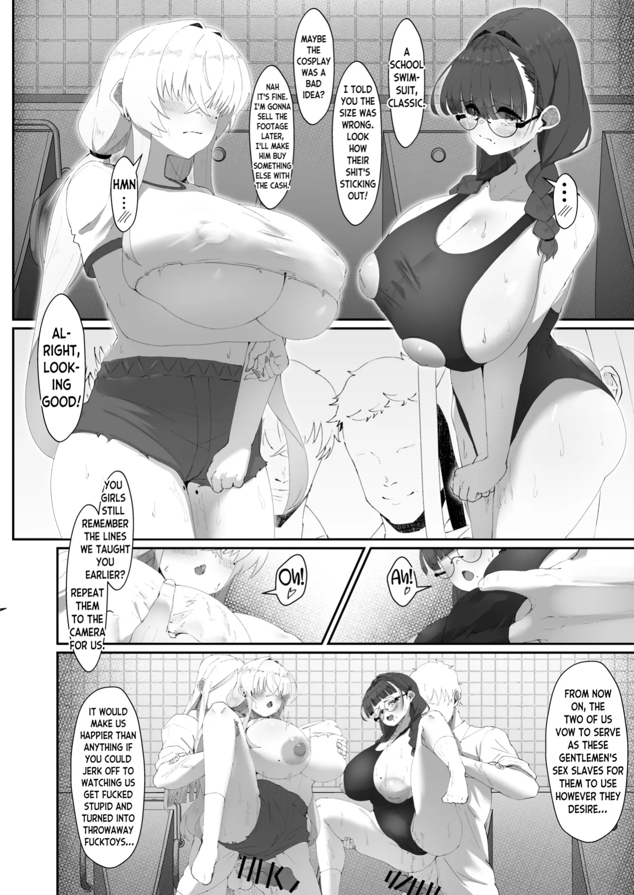 [Yotsuba no Suisou (FoN)] Koko de no Ohanashi wa Subete Mousou desu!! Jimi Kyonyuu Megane-chan to Mekakure Kyonyuu Gal-chan Futari no Yoru no Mousou Waidan | The Stories Depicted Here Are All Just Fantasies!! Plain Big Titty Glasses-chan and Covered-Eyes 