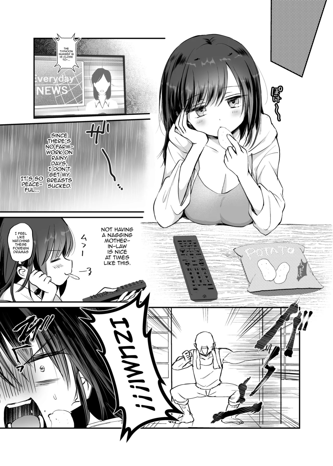 [Tetsukazuno Ao. (Emilio)] Kyonyuu de Nariagare! ~Binbounin Tsuma vs Hentai Gifu no Netorare Nouson Seikatsu~ | Use Your Huge Tits To Rise Up! ~The Netorare Daily Life In a Farming Village Of A Poor Wife vs A Perverted Father In Law~