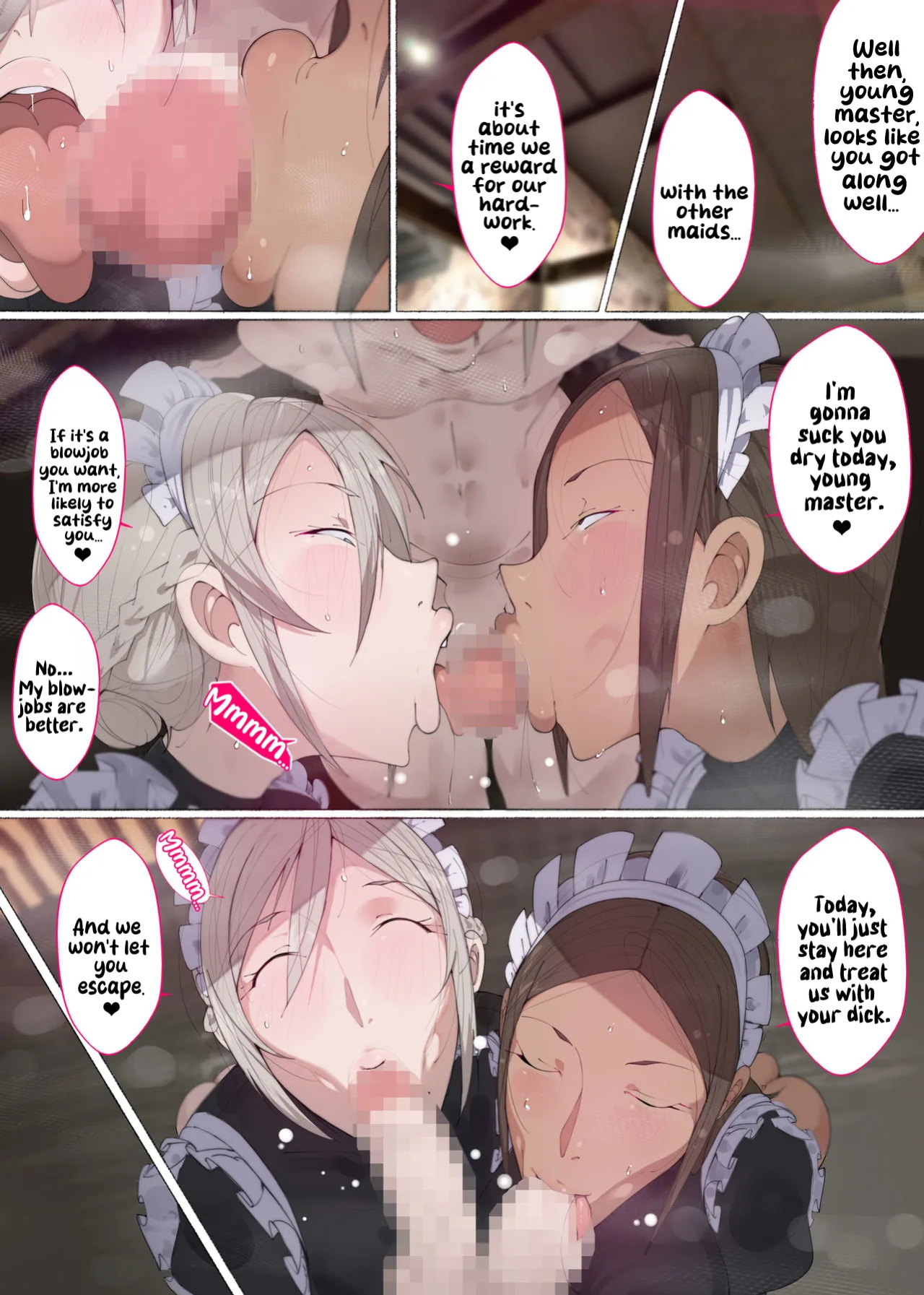 [Aikokusha (Agobitch Nee-san)] Ten Sexy Maids Who Works at a Mansion to Teach Sex Education [SS22]