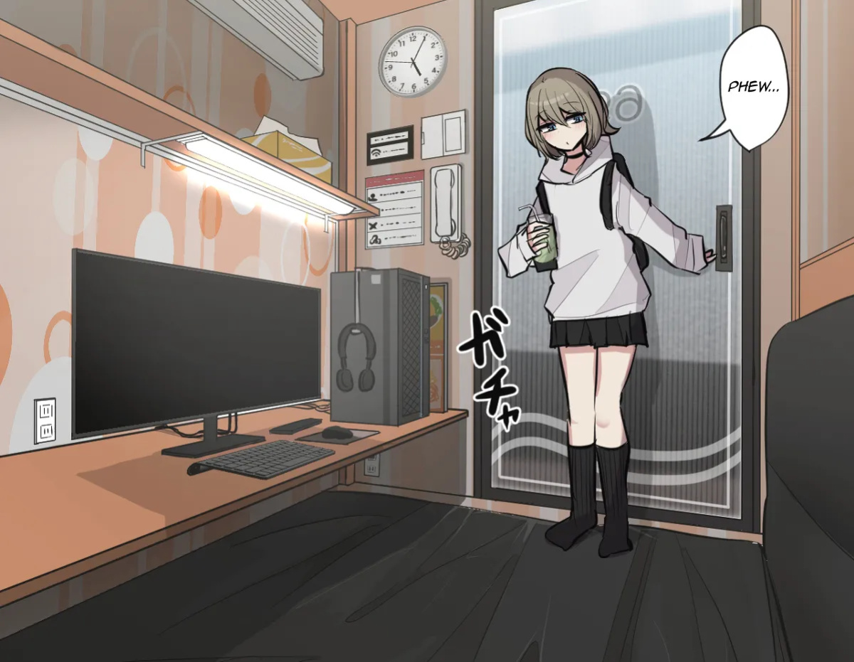 [torimogura] Best Friend-Chan Masturbating in an Internet Cafe