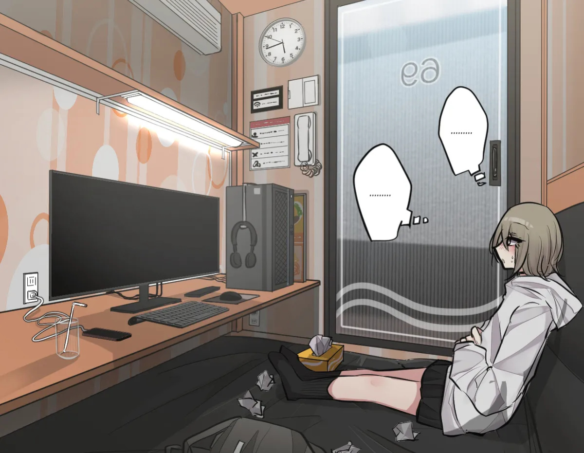 [torimogura] Best Friend-Chan Masturbating in an Internet Cafe