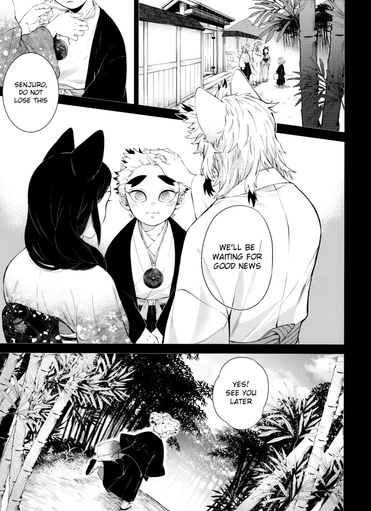 (Tanjoubi ni wa 1000 no Hanataba Hoshi ni Negai o. 2022) [Mekao (Den Meka)] Kitsune Musubi Ni | Tying the Knot with a Fox 2 (Kimetsu no Yaiba) {Chin²}